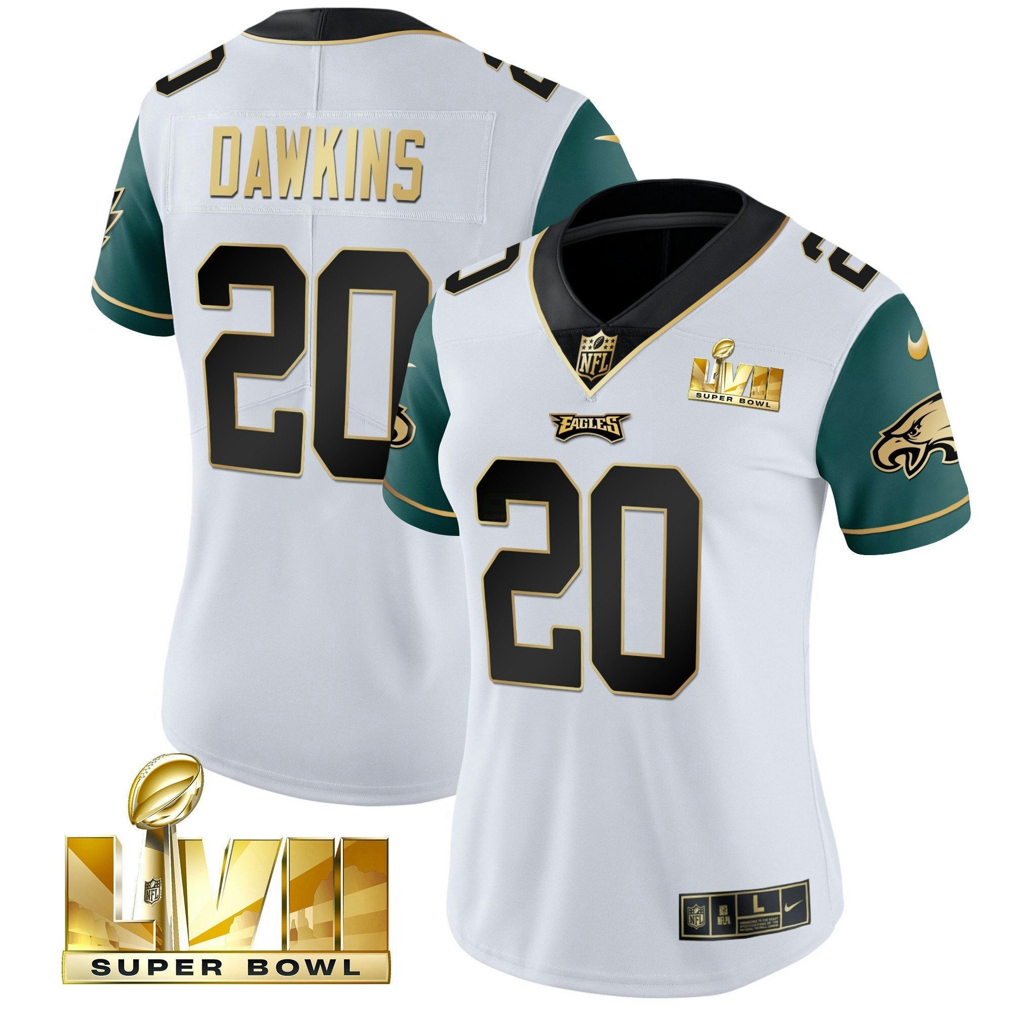 Camisa NFL Women’s Super Bowl LVII Dourada Vapor Jersey