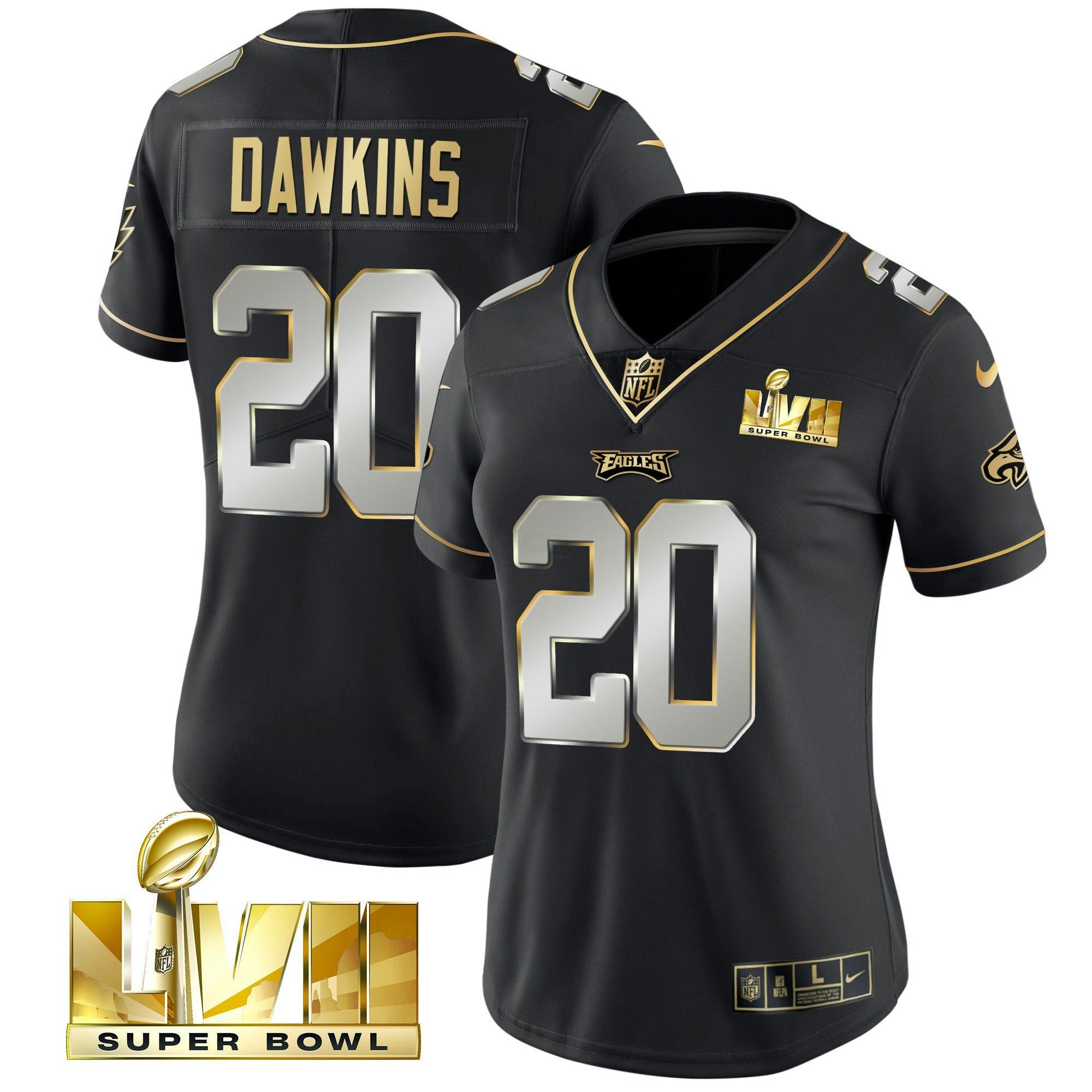 Camisa NFL Women’s Super Bowl LVII Dourada Vapor Jersey