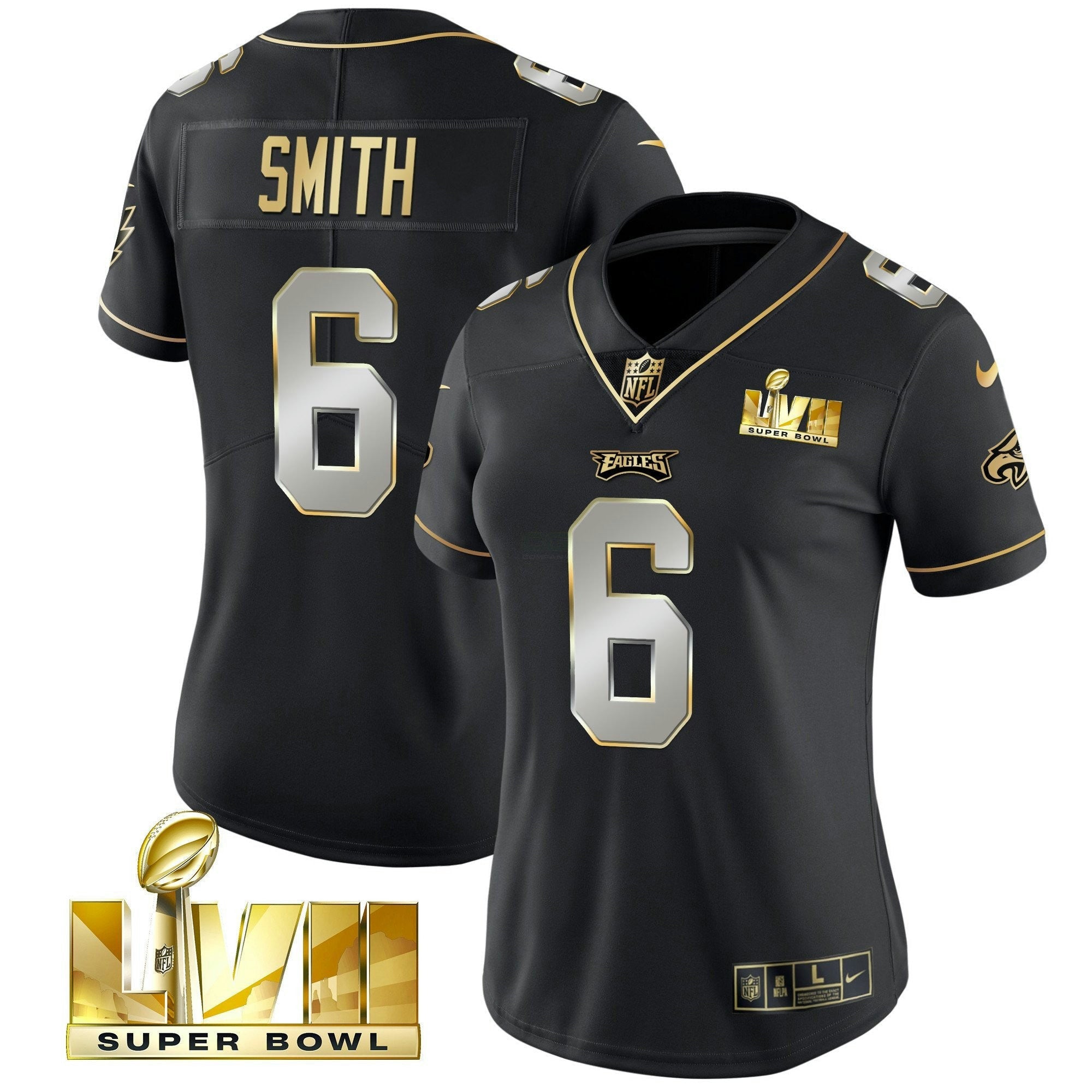 Camisa NFL Women’s Super Bowl LVII Dourada Vapor Jersey
