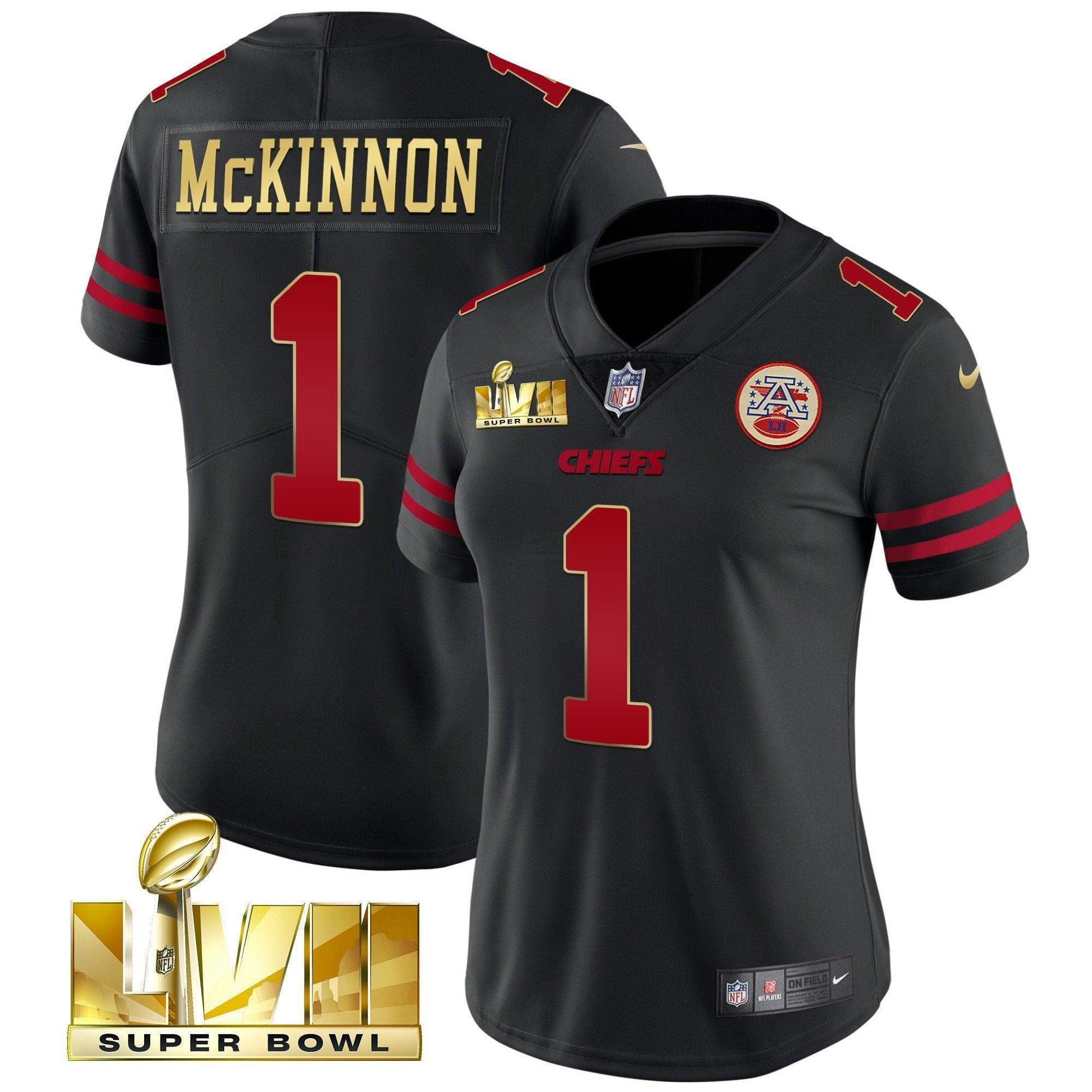 Camisa NFL Women’s Super Bowl LVII Vermelha Dourada Vapor Jersey
