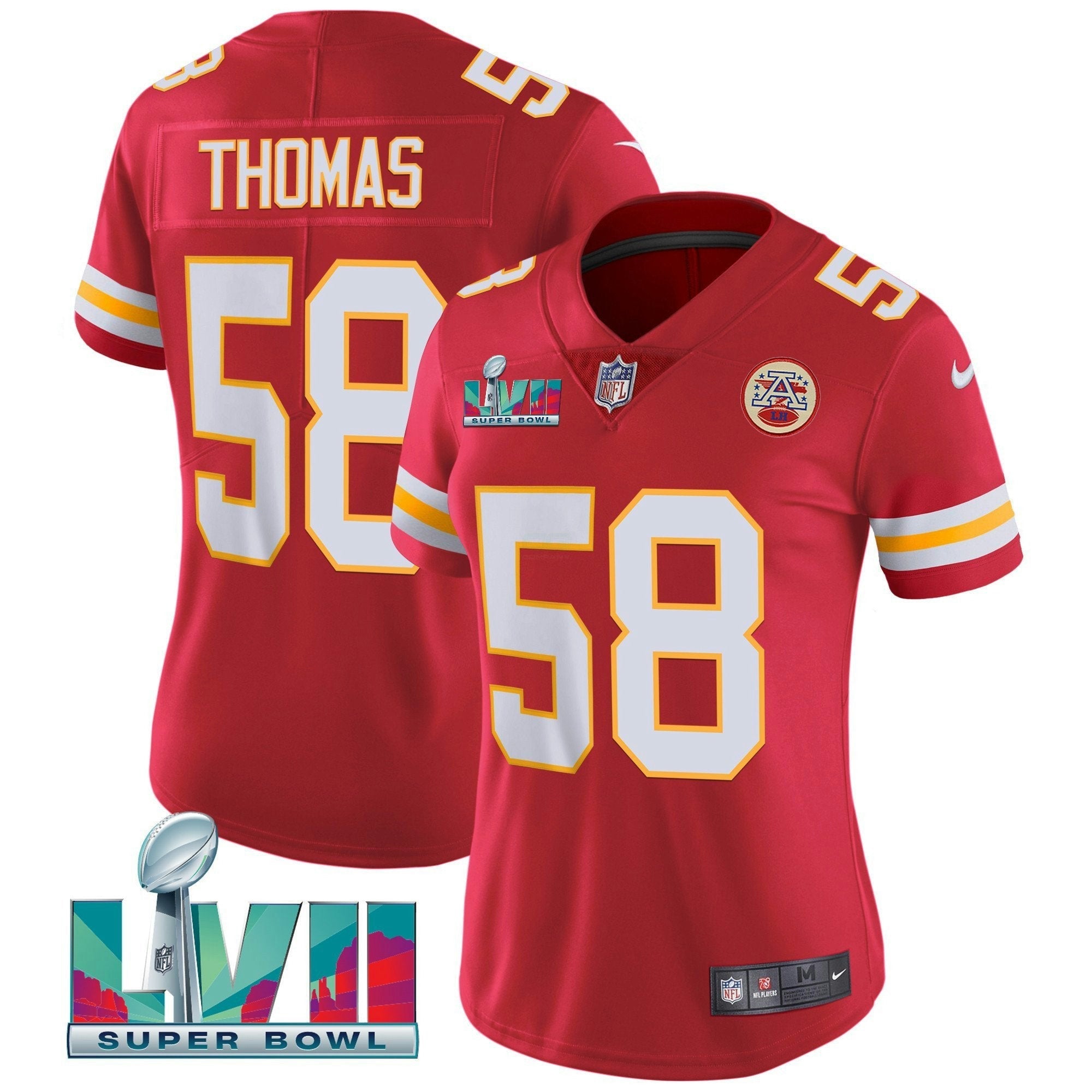 Camisa NFL Women’s Super Bowl LVII Vermelha Dourada Vapor Jersey