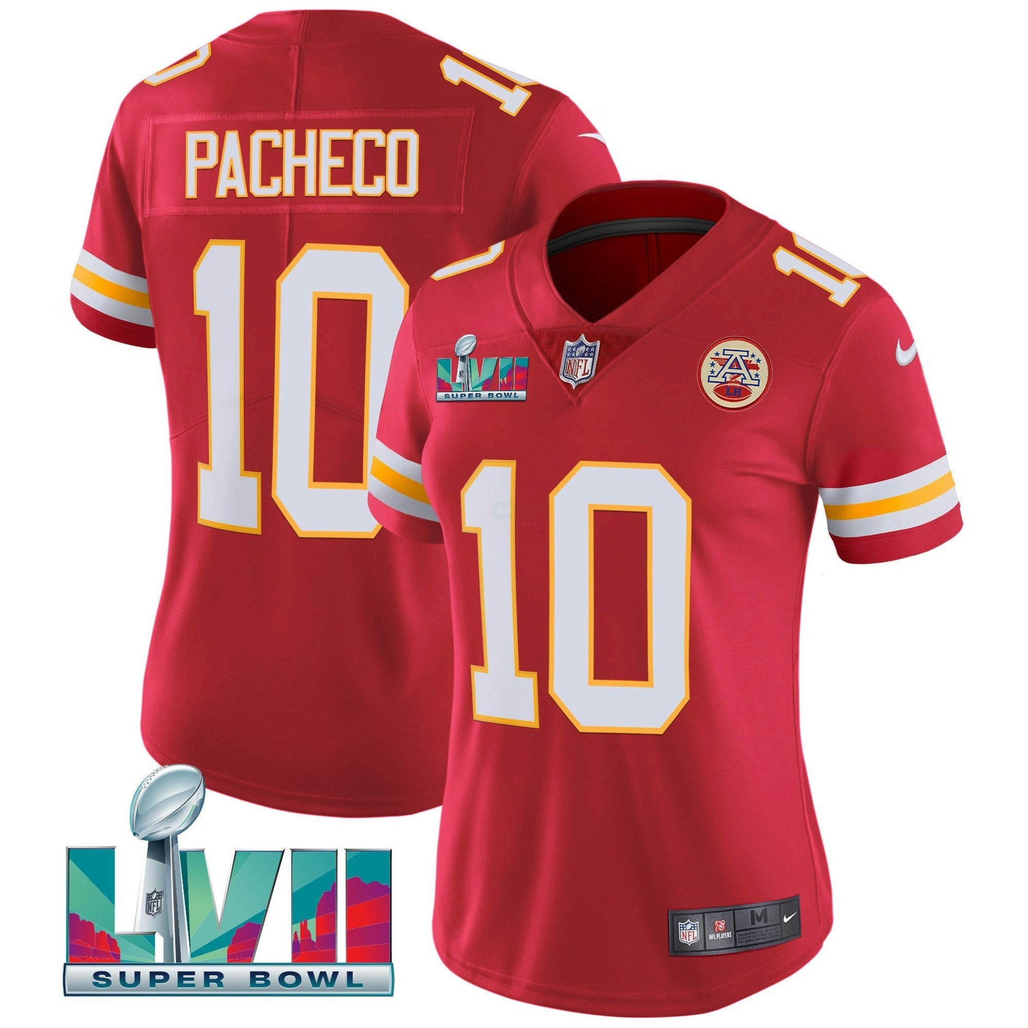 Camisa NFL Women’s Super Bowl LVII Vermelha Dourada Vapor Jersey