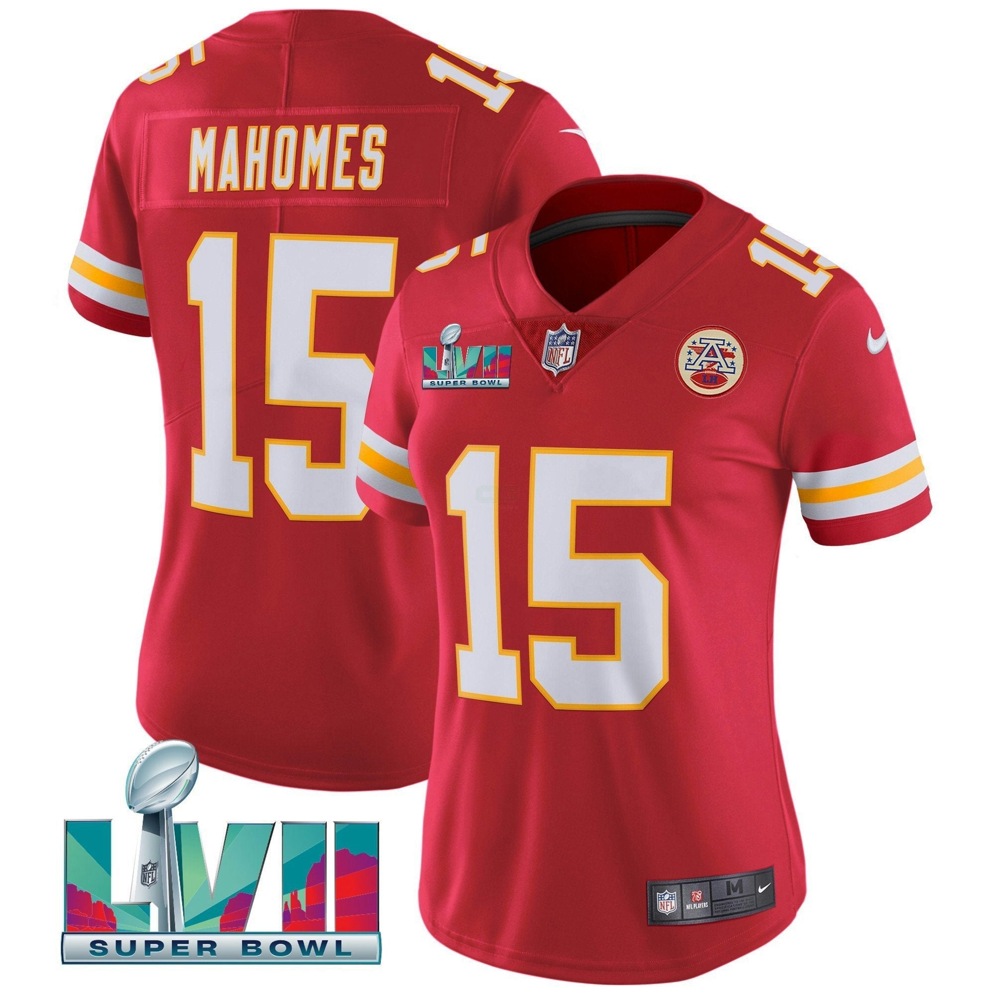 Camisa NFL Women’s Super Bowl LVII Vermelha Dourada Vapor Jersey