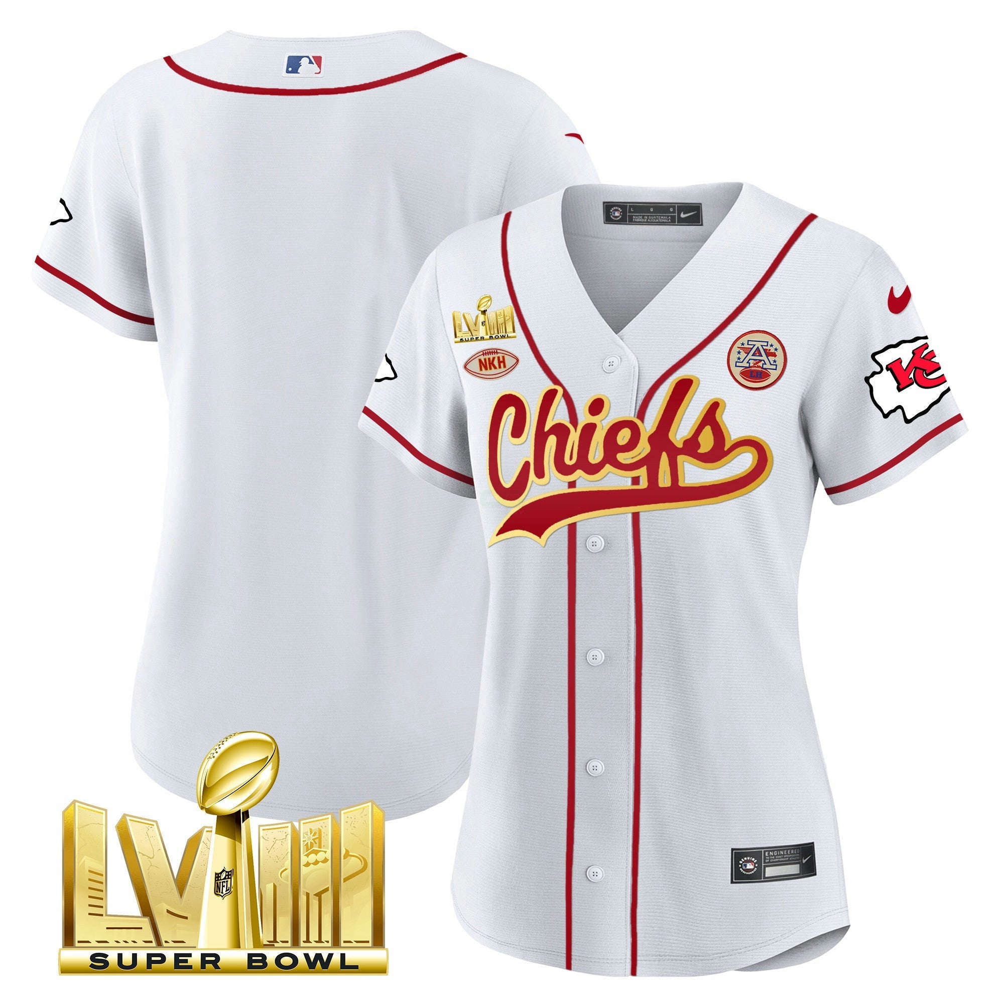 Camisa NFL Women’s Super Bowl LVIII Dourada Patch Jersey