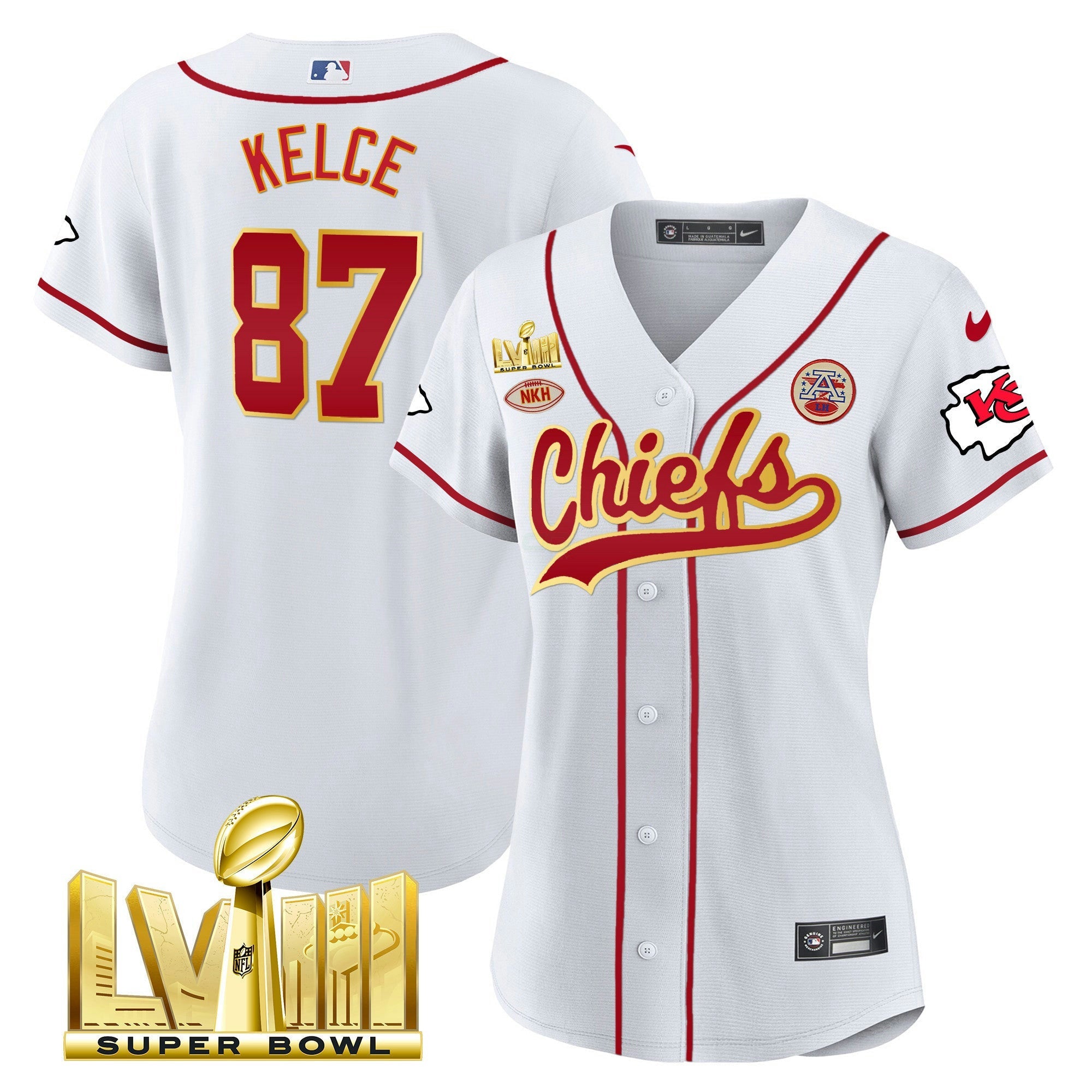Camisa NFL Women’s Super Bowl LVIII Dourada Patch Jersey