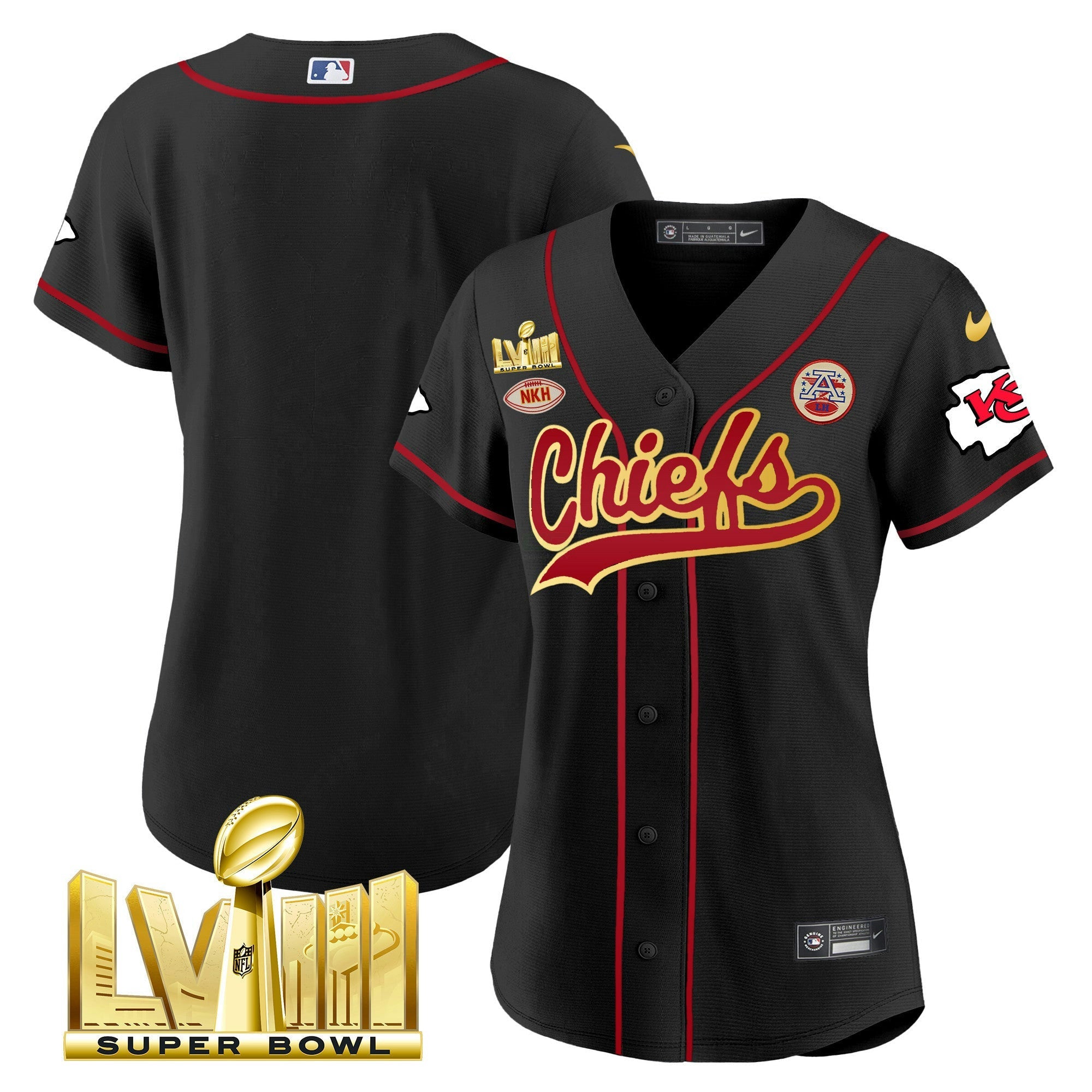 Camisa NFL Women’s Super Bowl LVIII Dourada Patch Jersey