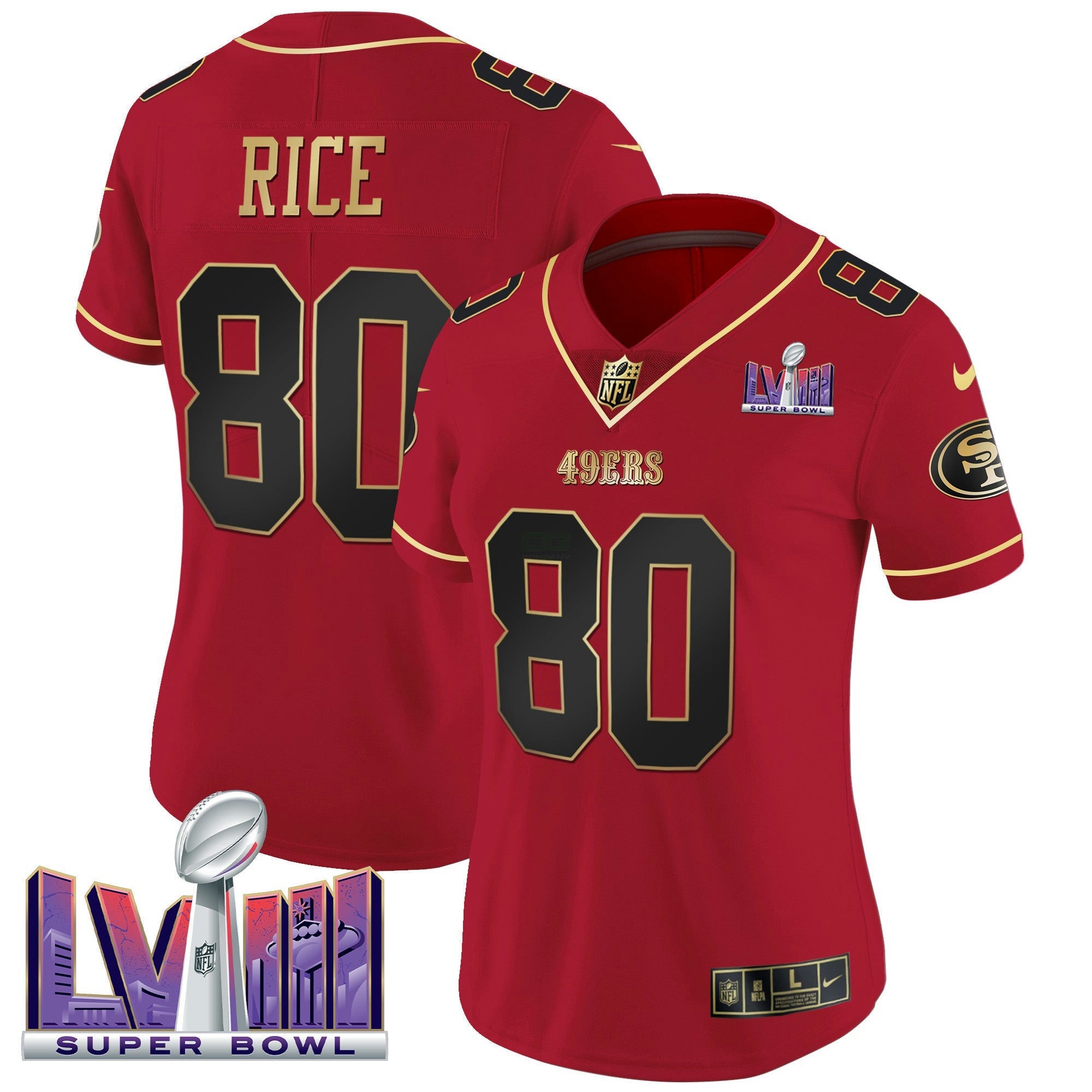 Camisa NFL Women’s Super Bowl LVIII Patch Vapor Jersey