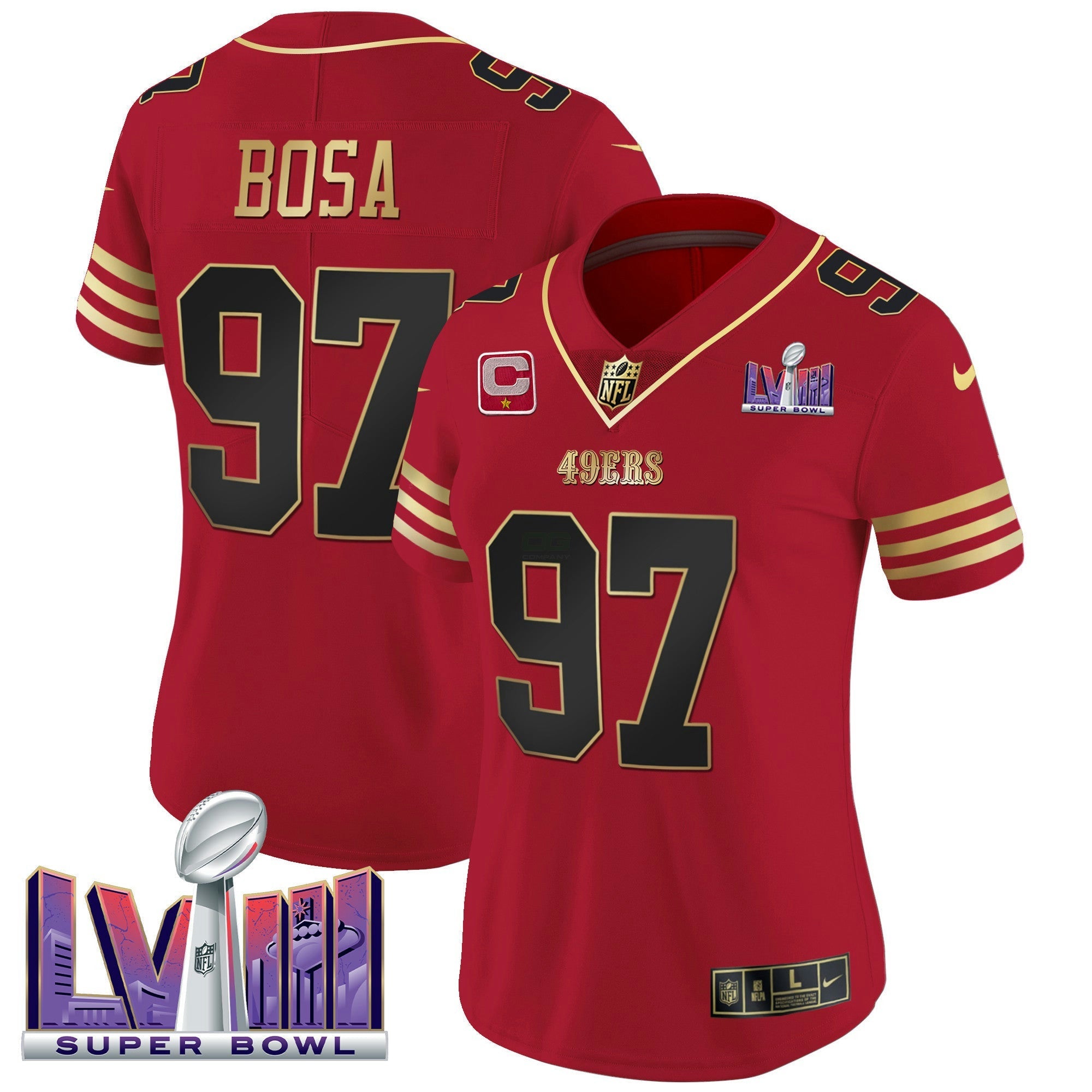 Camisa NFL Women’s Super Bowl LVIII Patch Vapor Jersey