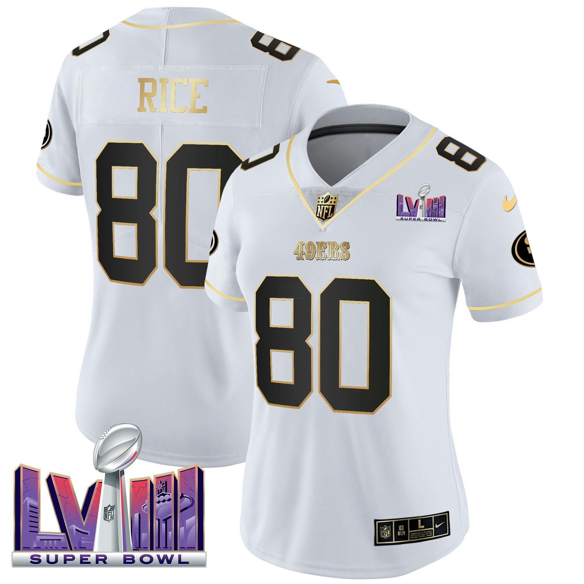 Camisa NFL Women’s Super Bowl LVIII Patch Vapor Jersey V2