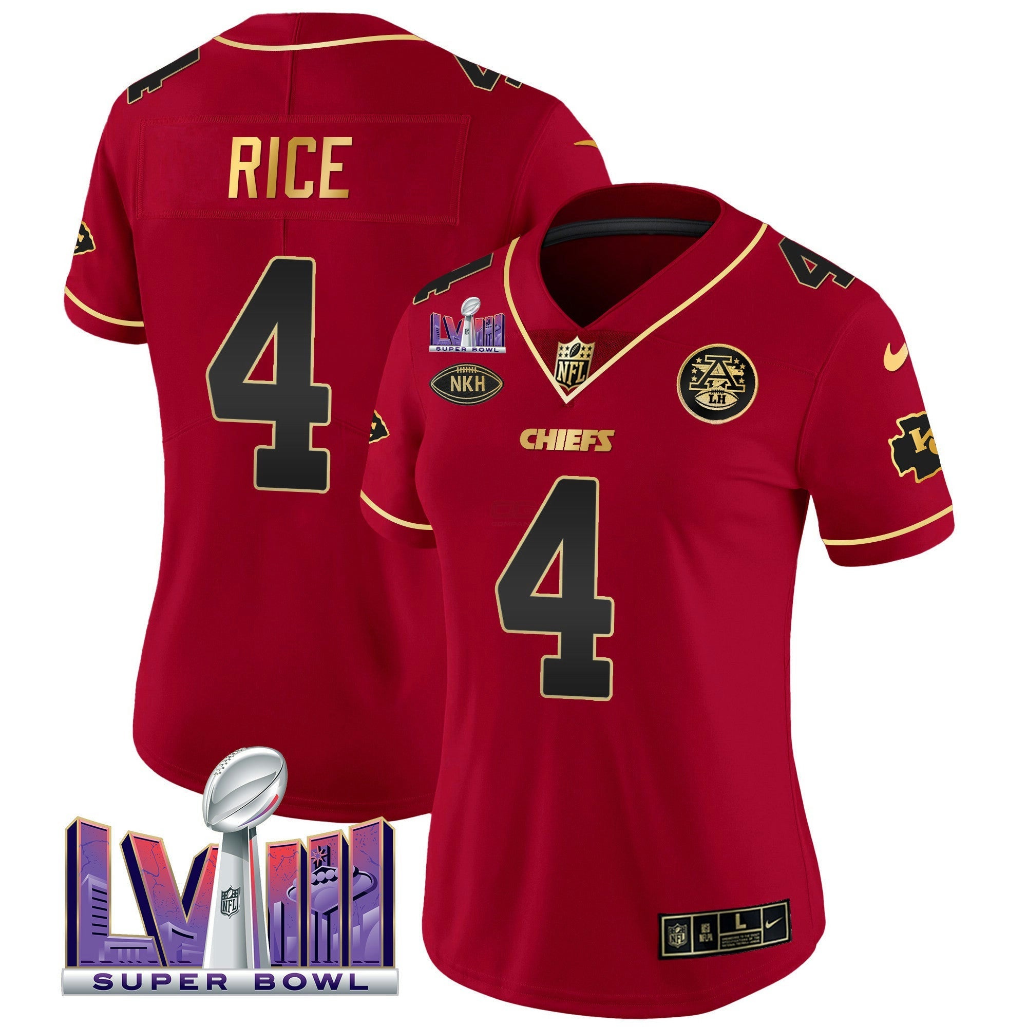 Camisa NFL Women’s Super Bowl LVIII Patch Vapor Jersey V2
