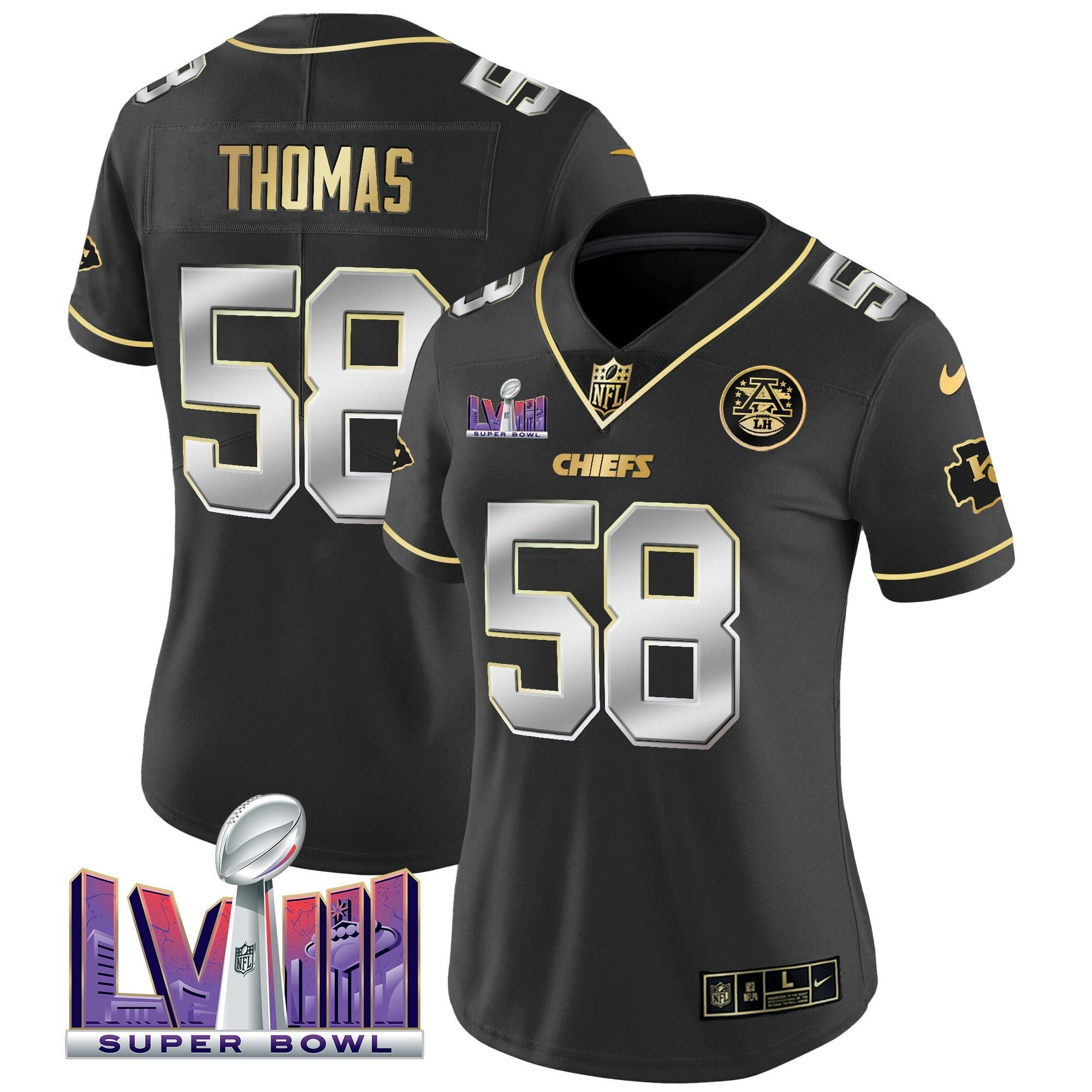 Camisa NFL Women’s Super Bowl LVIII Patch Vapor Jersey V4