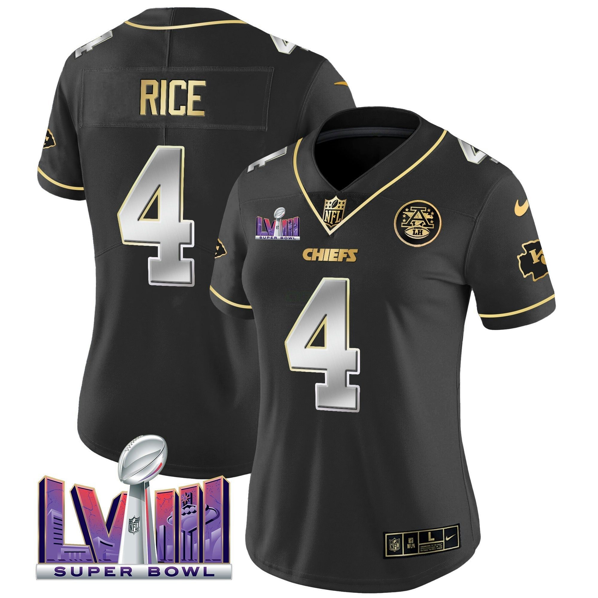Camisa NFL Women’s Super Bowl LVIII Patch Vapor Jersey V4