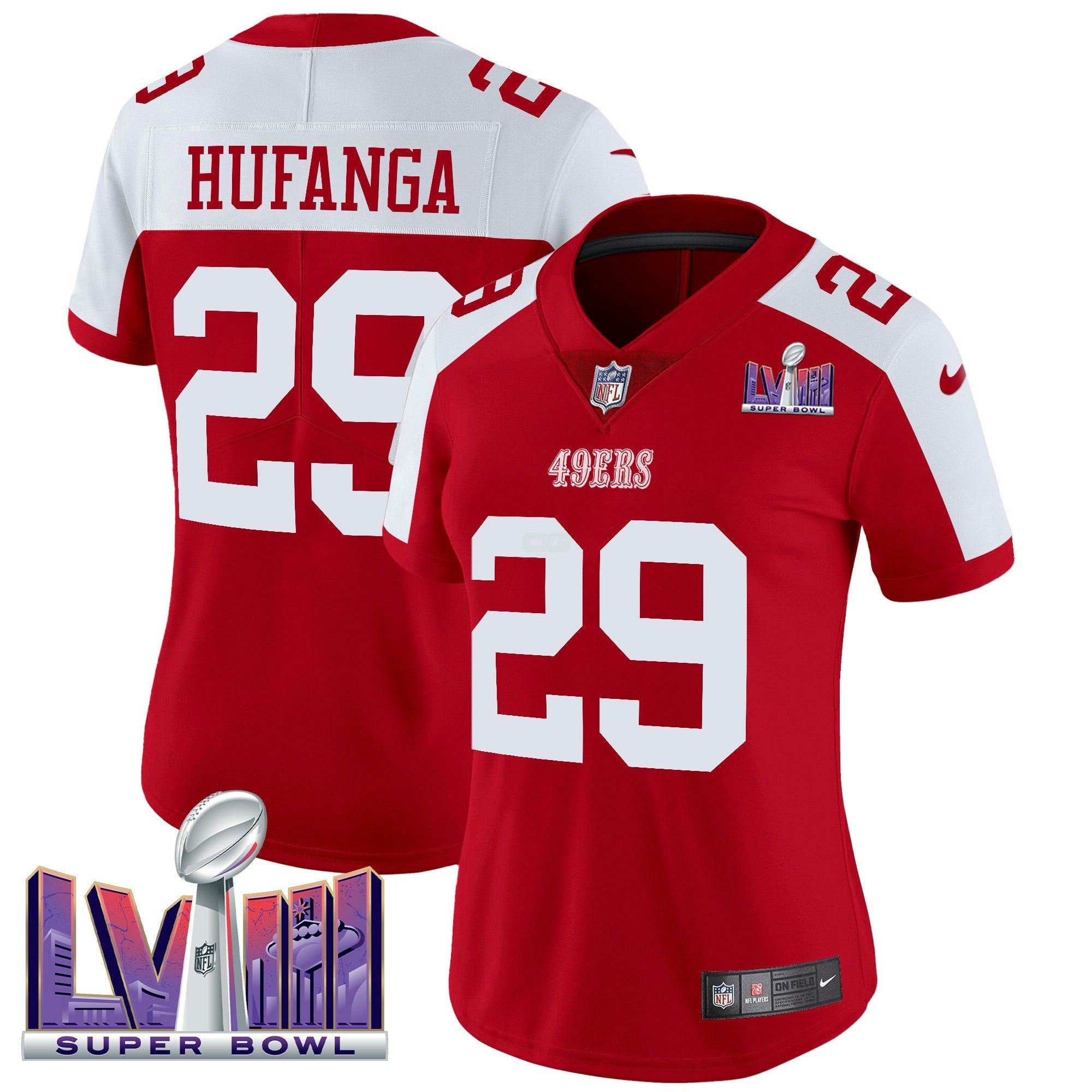 Camisa NFL Women’s Super Bowl LVIII Patch Vapor Limited Jersey