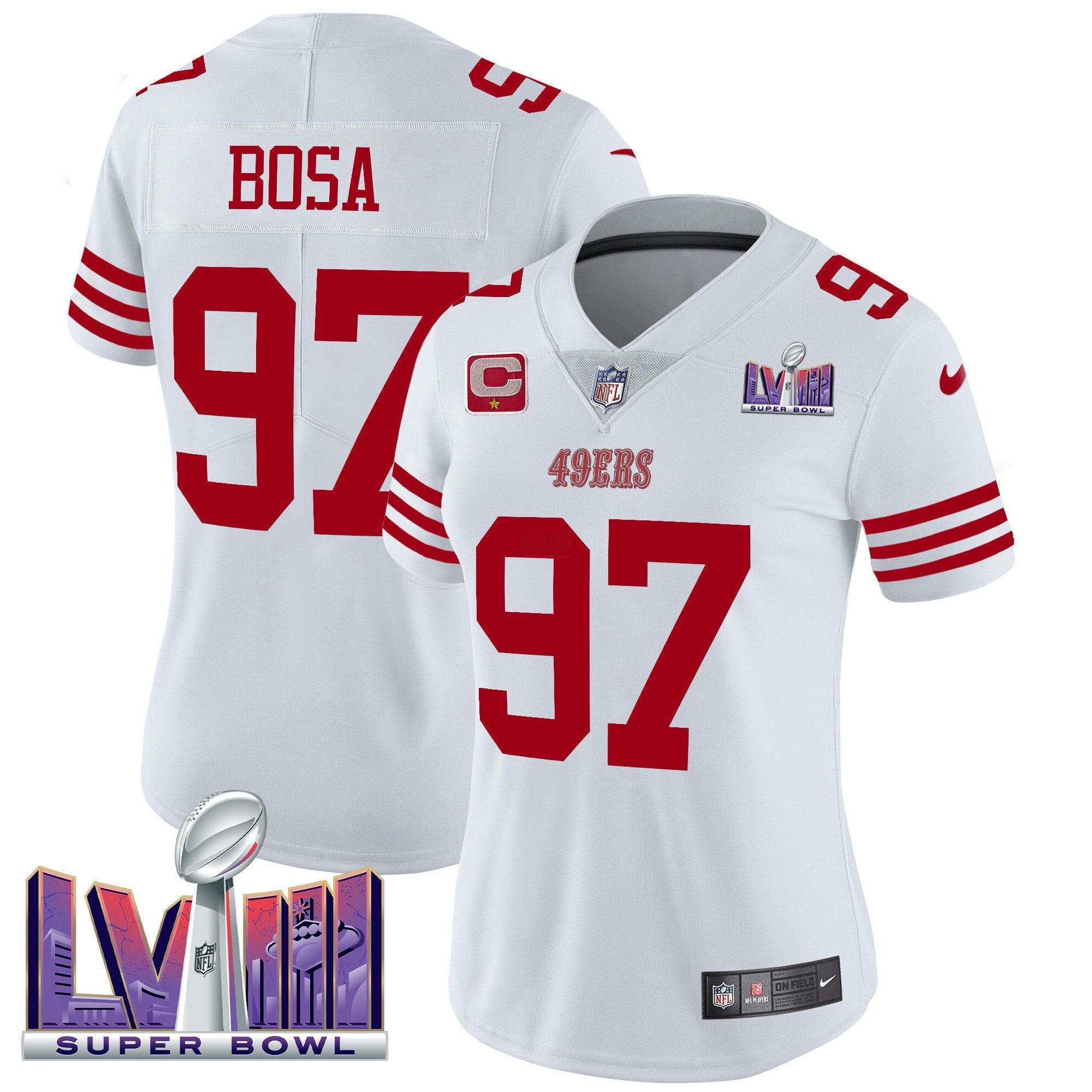 Camisa NFL Women’s Super Bowl LVIII Patch Vapor Limited Jersey