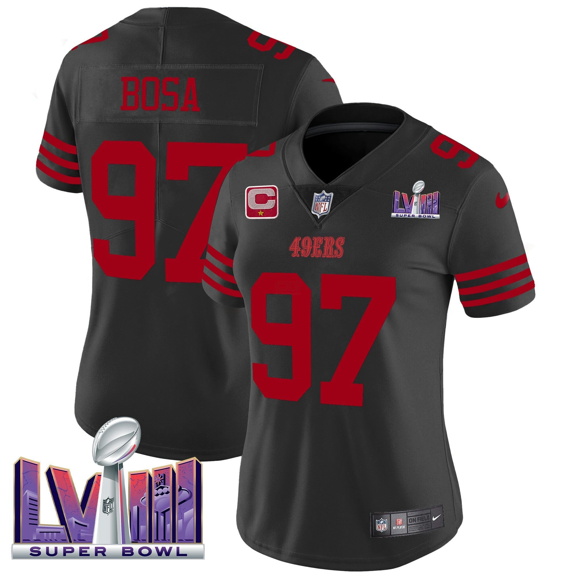 Camisa NFL Women’s Super Bowl LVIII Patch Vapor Limited Jersey