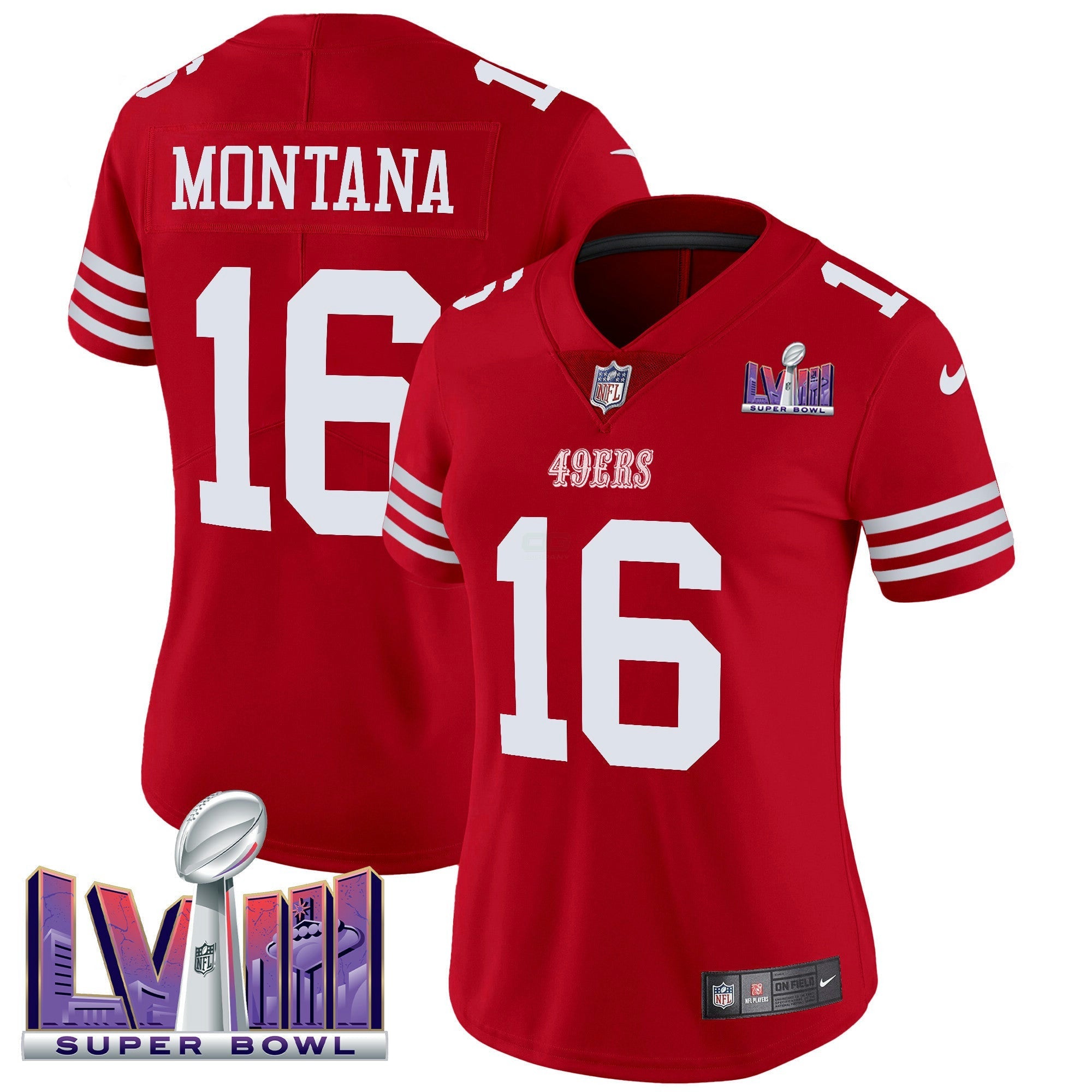Camisa NFL Women’s Super Bowl LVIII Patch Vapor Limited Jersey