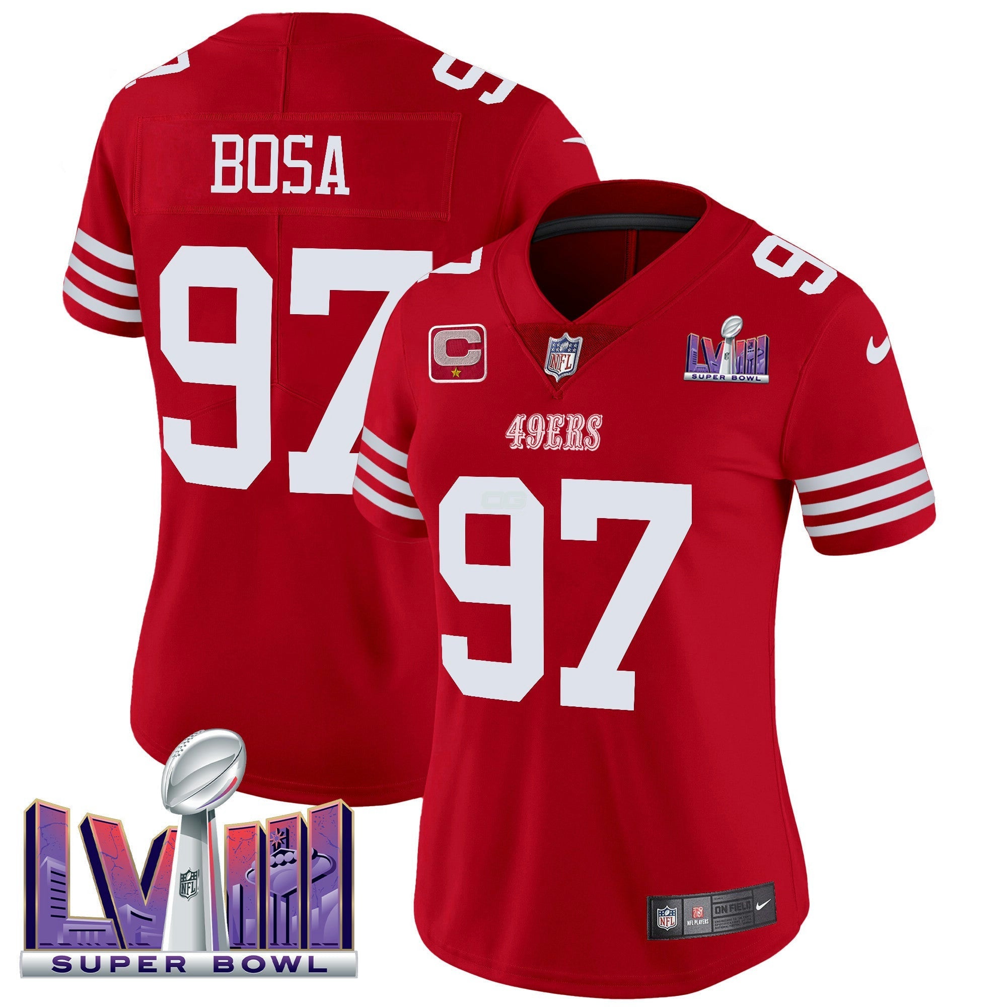 Camisa NFL Women’s Super Bowl LVIII Patch Vapor Limited Jersey