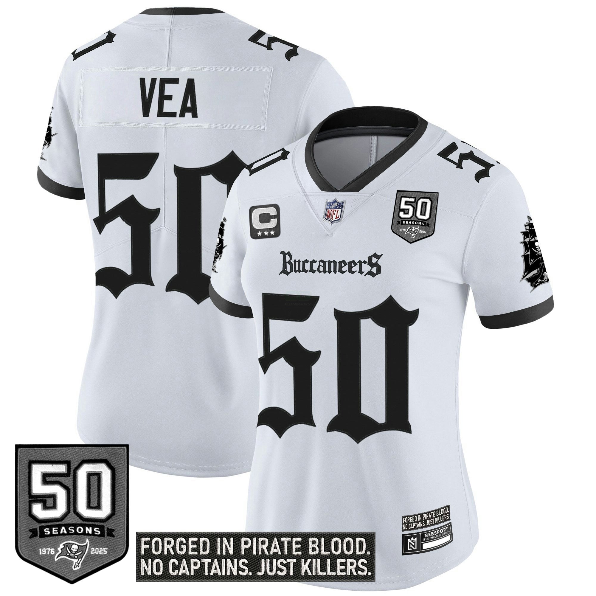 Camisa NFL Women’s Tampa Bay ‘Gothic Pirate Shadows Edition’ Vapor Limited Jersey