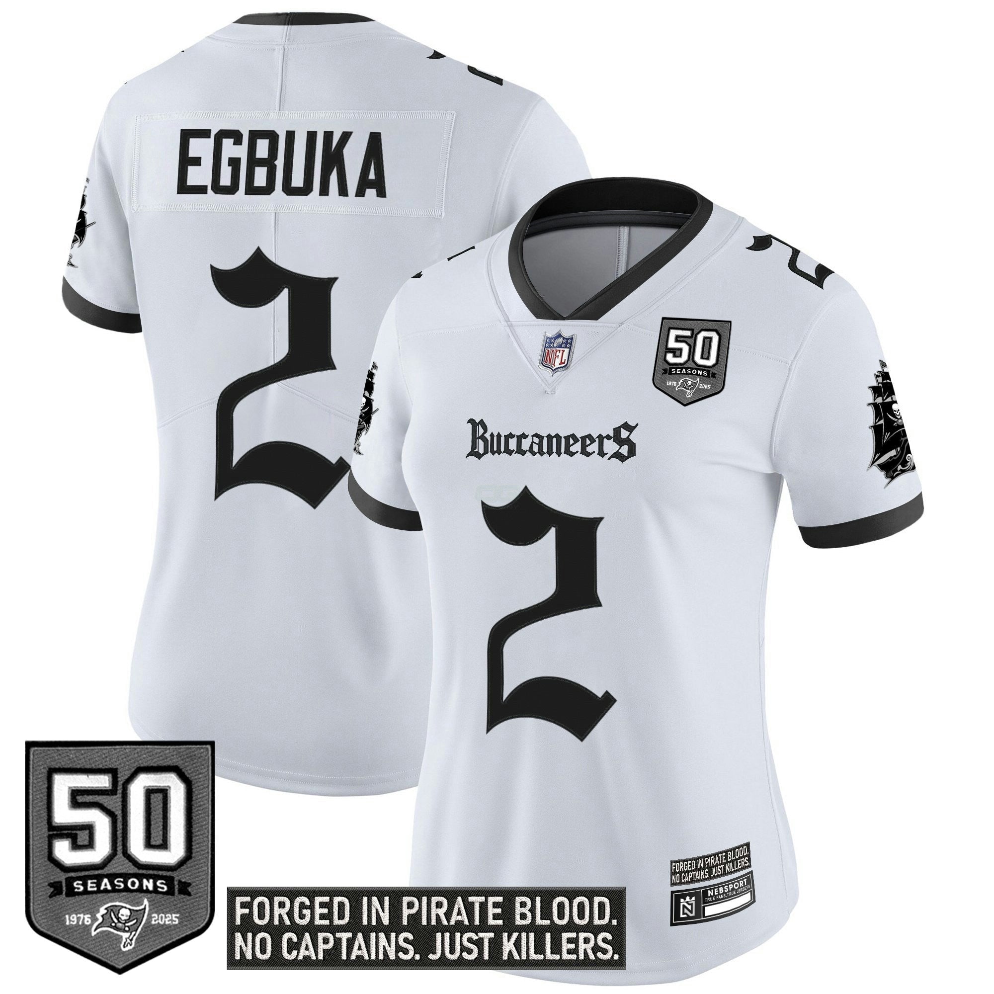 Camisa NFL Women’s Tampa Bay ‘Gothic Pirate Shadows Edition’ Vapor Limited Jersey
