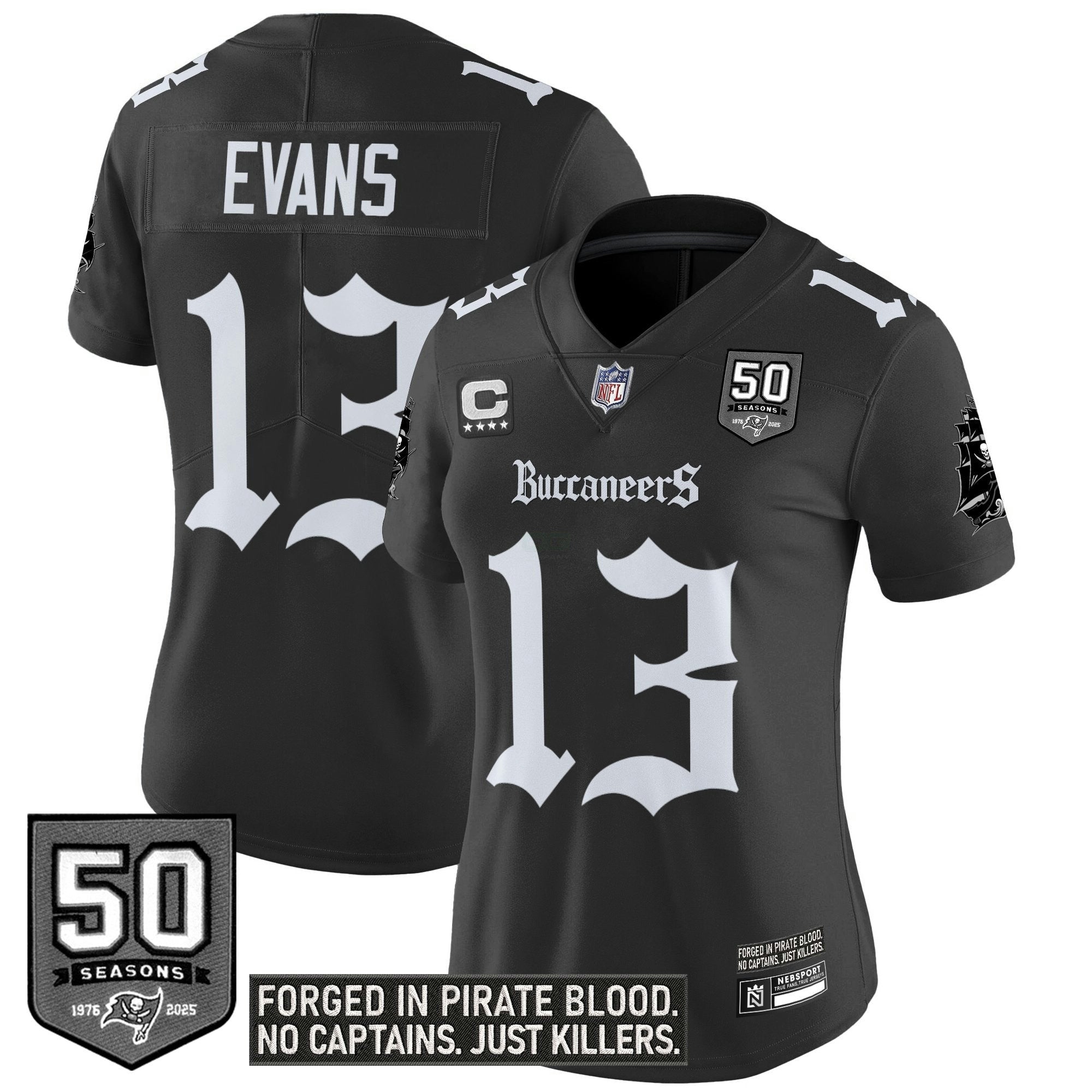 Camisa NFL Women’s Tampa Bay ‘Gothic Pirate Shadows Edition’ Vapor Limited Jersey