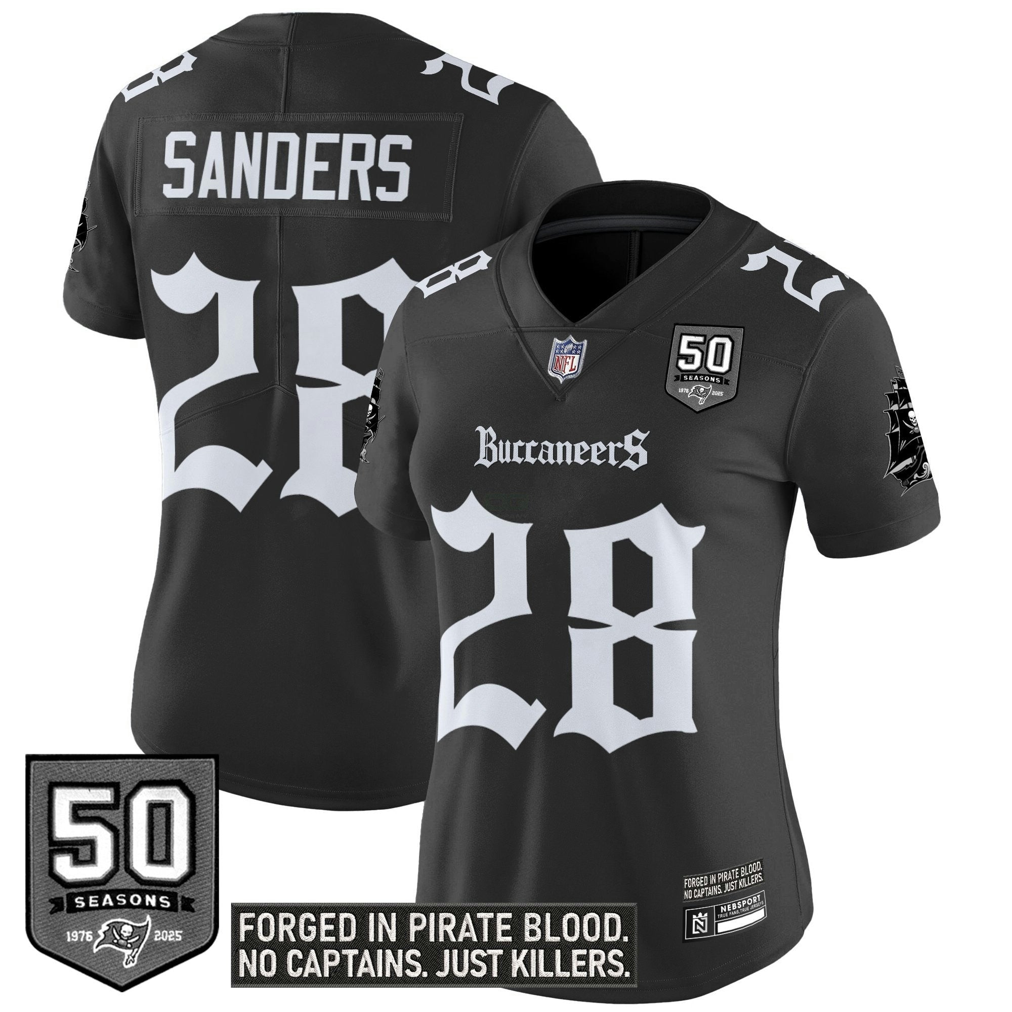 Camisa NFL Women’s Tampa Bay ‘Gothic Pirate Shadows Edition’ Vapor Limited Jersey
