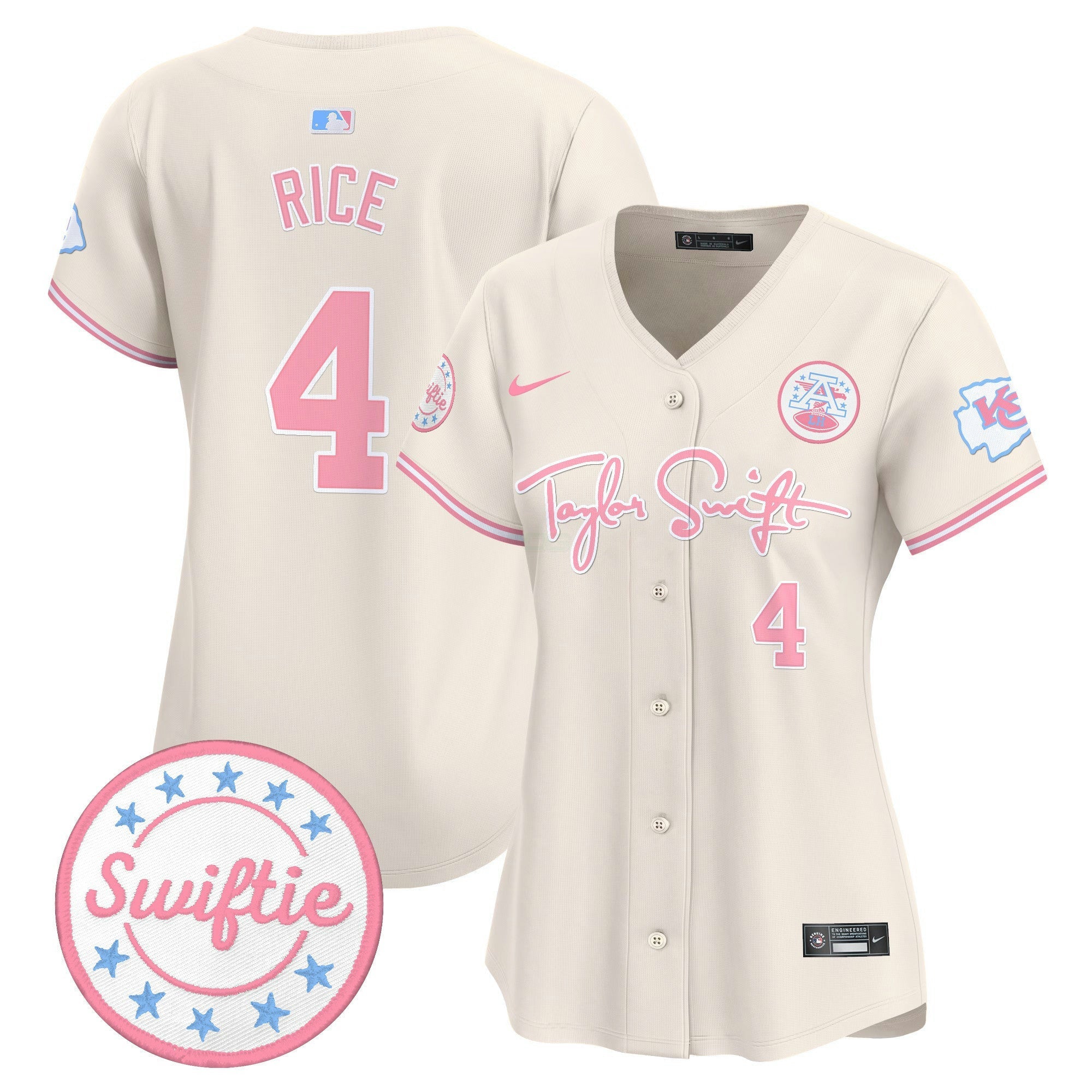 Camisa NFL Women’s Taylor Swift Bubblegum Pink Vapor Premier Limited Jersey