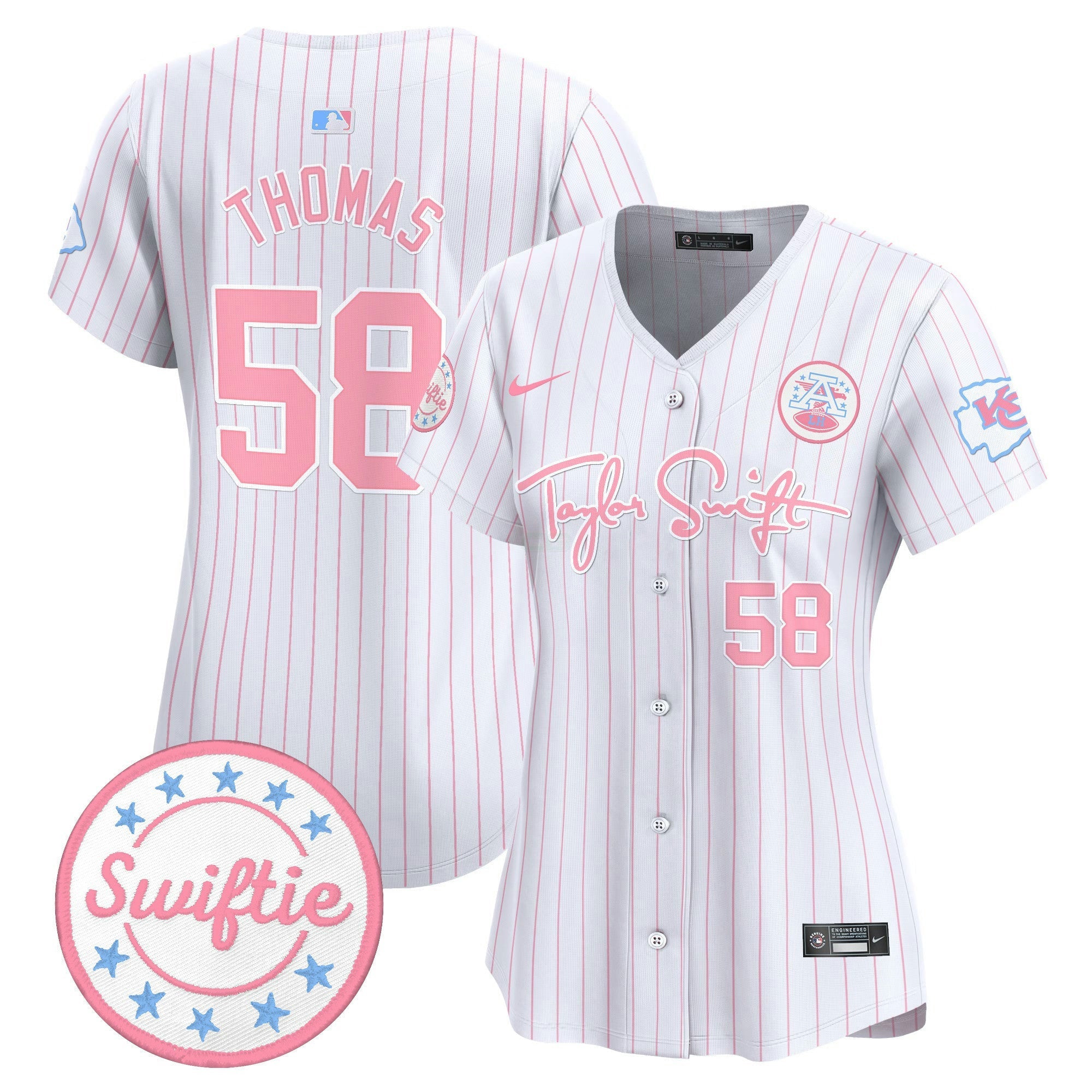 Camisa NFL Women’s Taylor Swift Bubblegum Pink Vapor Premier Limited Jersey