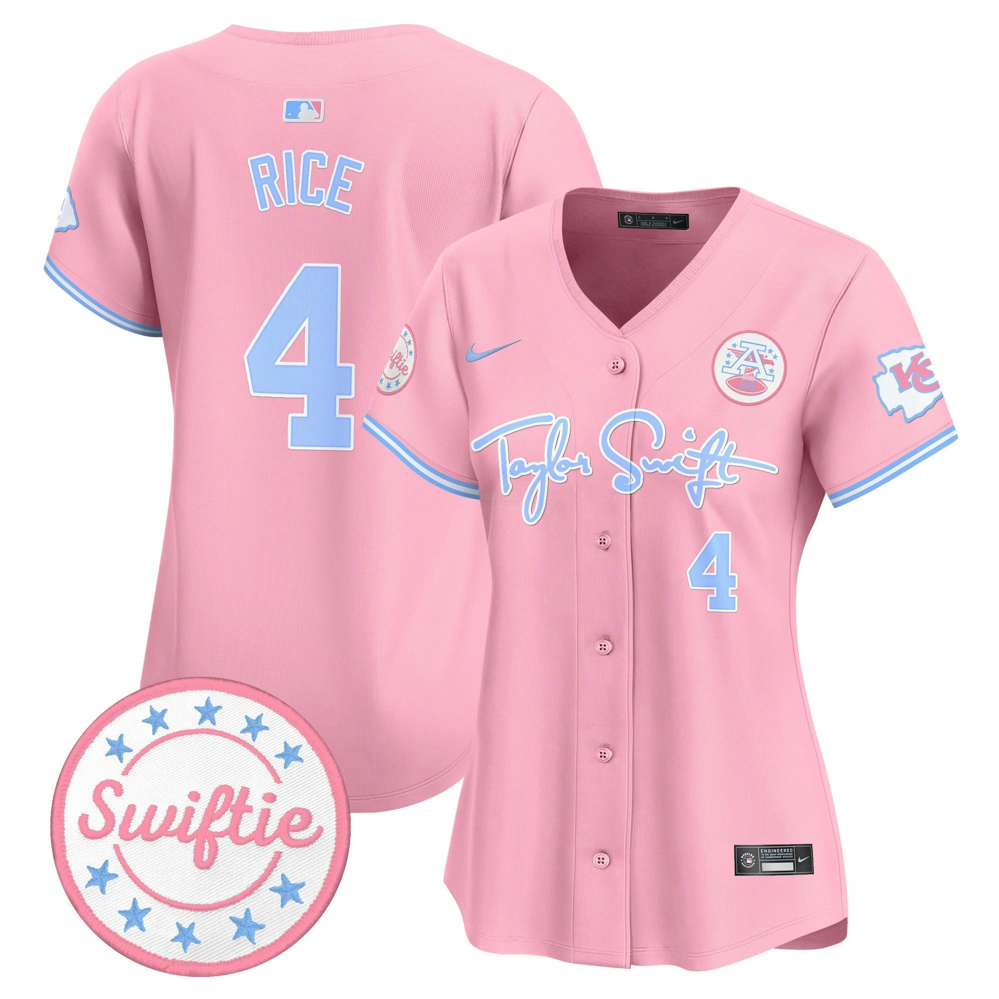 Camisa NFL Women’s Taylor Swift Bubblegum Pink Vapor Premier Limited Jersey