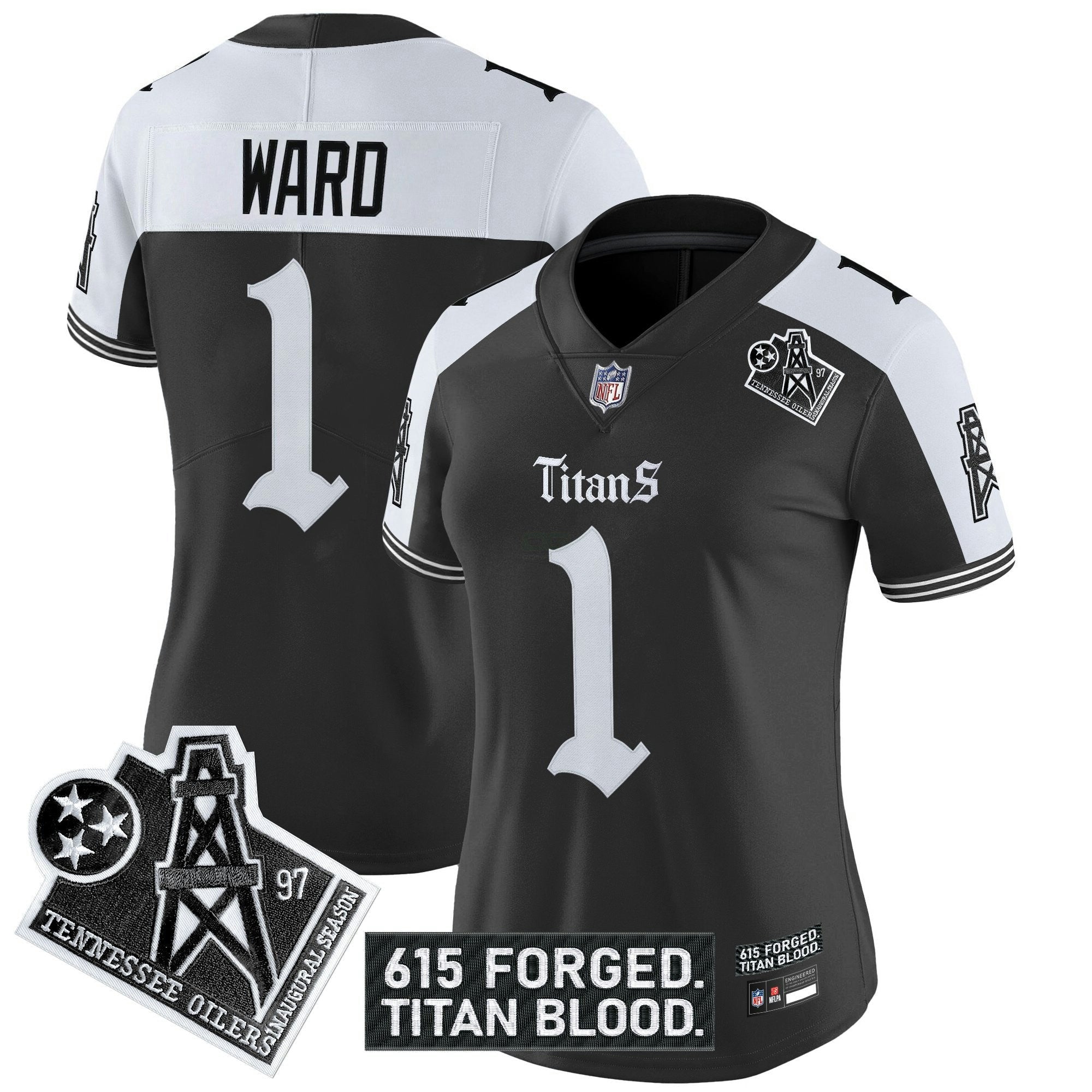 Camisa NFL Women’s Tennessee ‘Titan Gothic Shadows Drop’ Vapor Limited Jersey