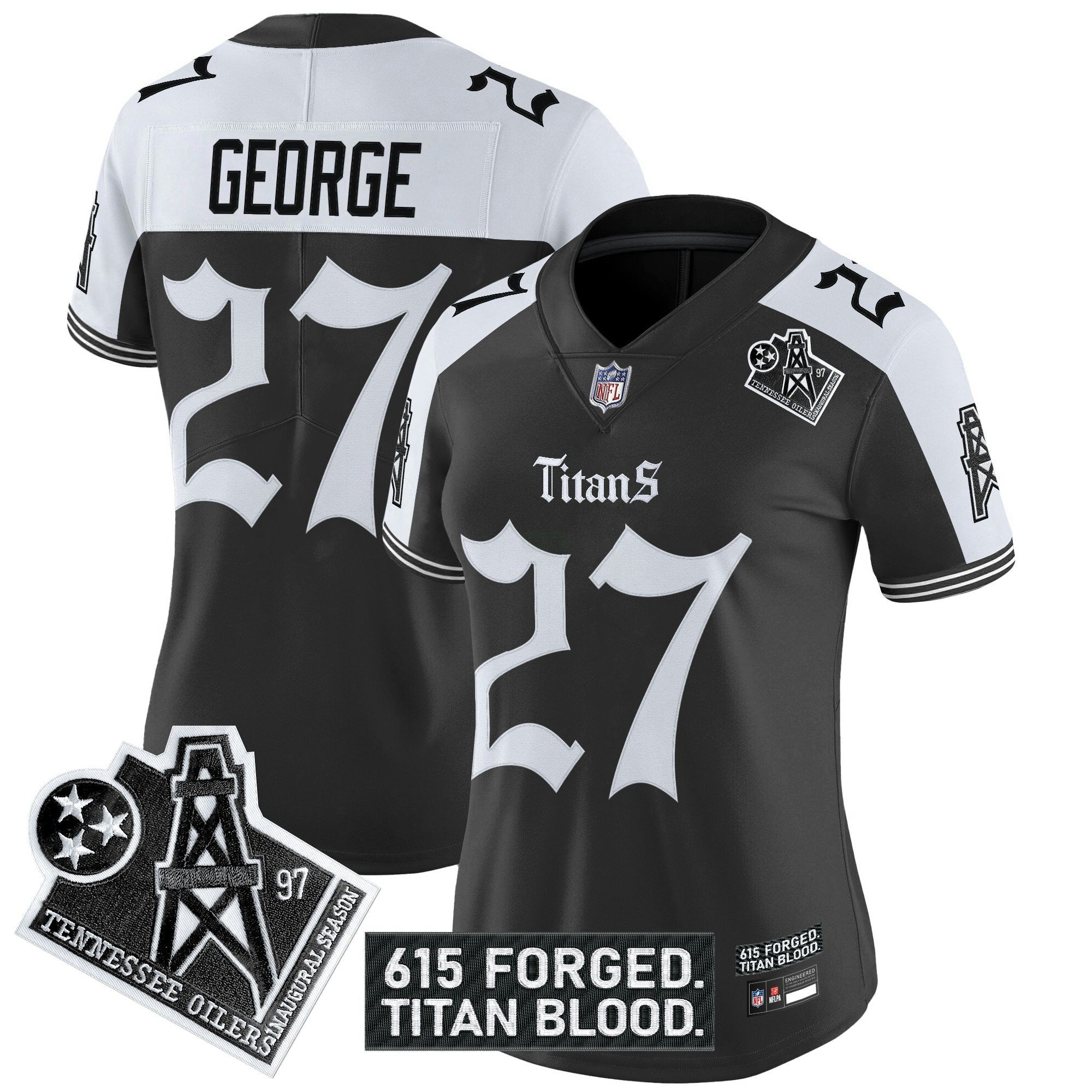 Camisa NFL Women’s Tennessee ‘Titan Gothic Shadows Drop’ Vapor Limited Jersey