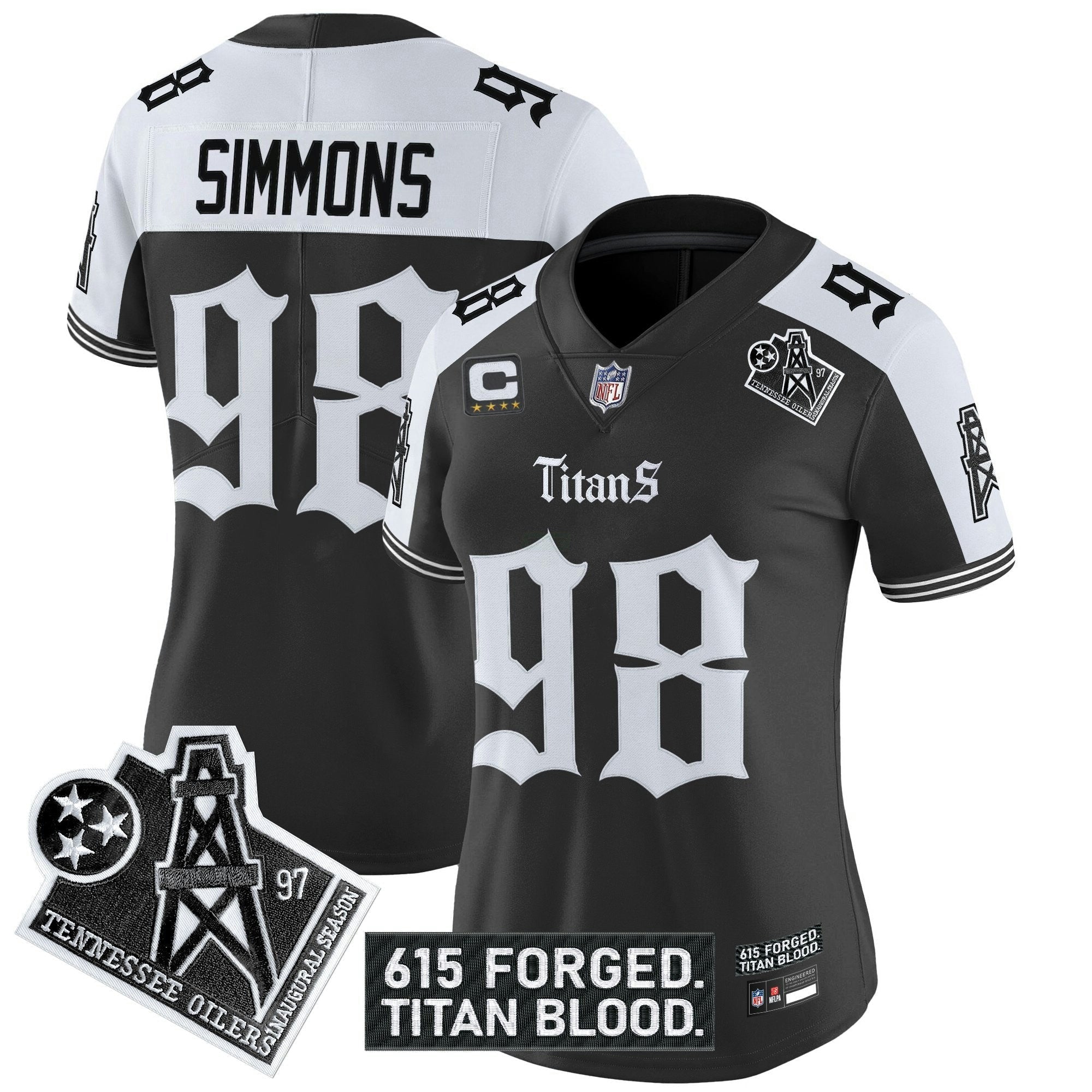 Camisa NFL Women’s Tennessee ‘Titan Gothic Shadows Drop’ Vapor Limited Jersey