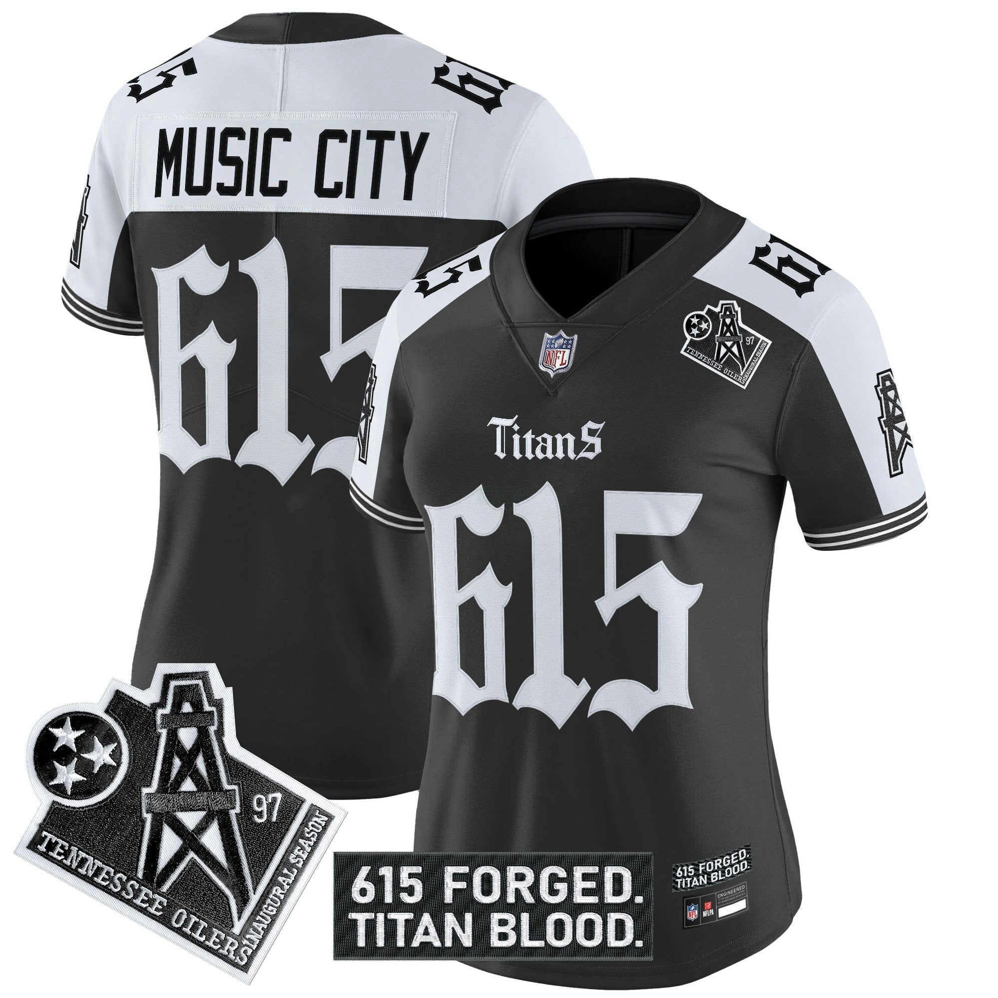 Camisa NFL Women’s Tennessee ‘Titan Gothic Shadows Drop’ Vapor Limited Jersey