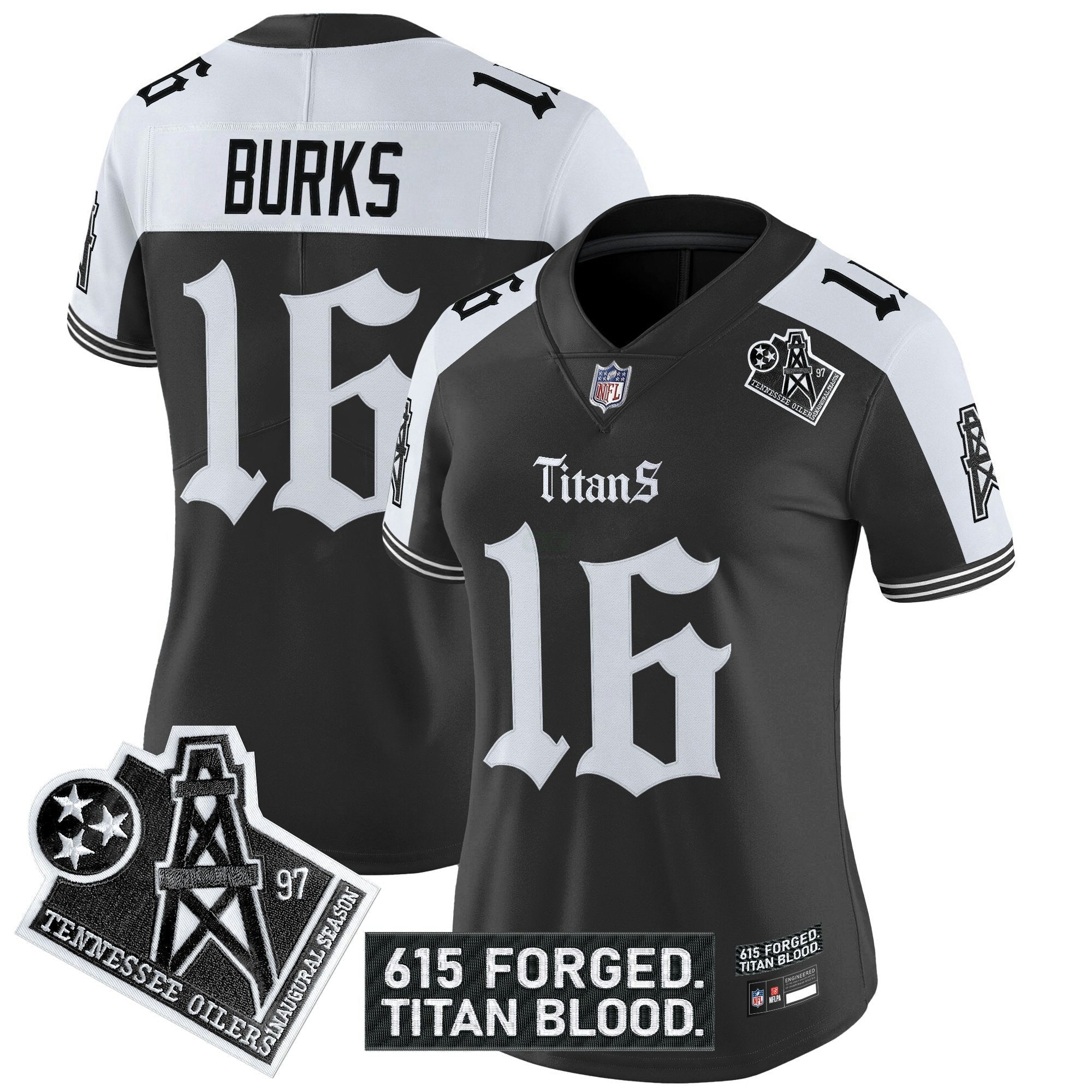 Camisa NFL Women’s Tennessee ‘Titan Gothic Shadows Drop’ Vapor Limited Jersey