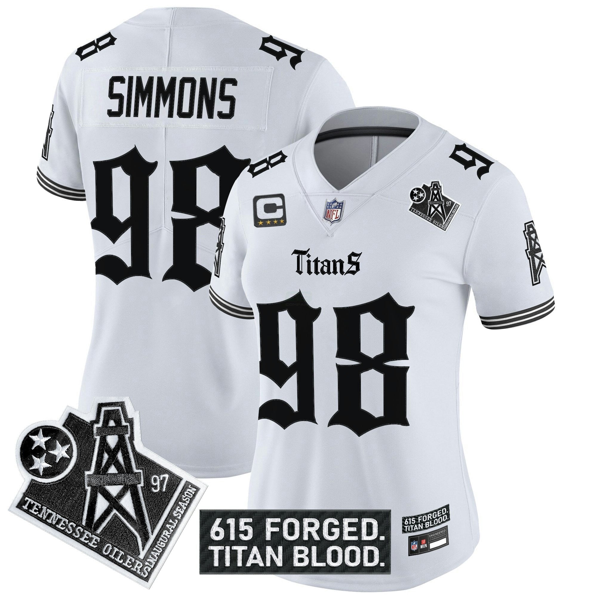 Camisa NFL Women’s Tennessee ‘Titan Gothic Shadows Drop’ Vapor Limited Jersey