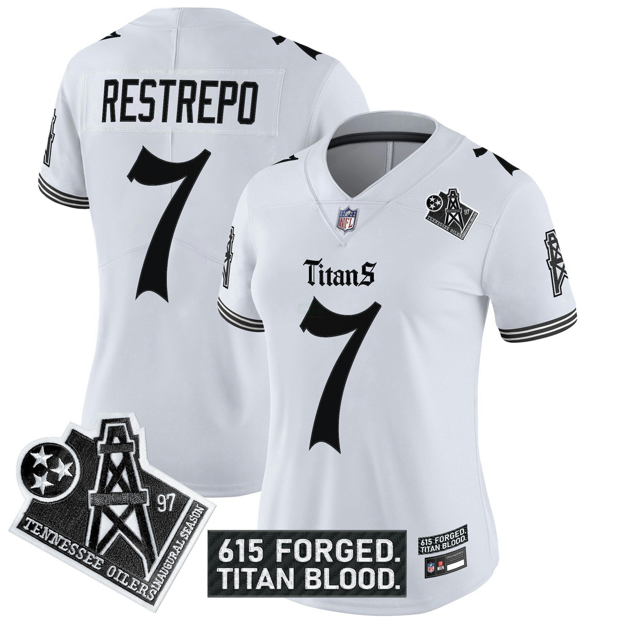 Camisa NFL Women’s Tennessee ‘Titan Gothic Shadows Drop’ Vapor Limited Jersey