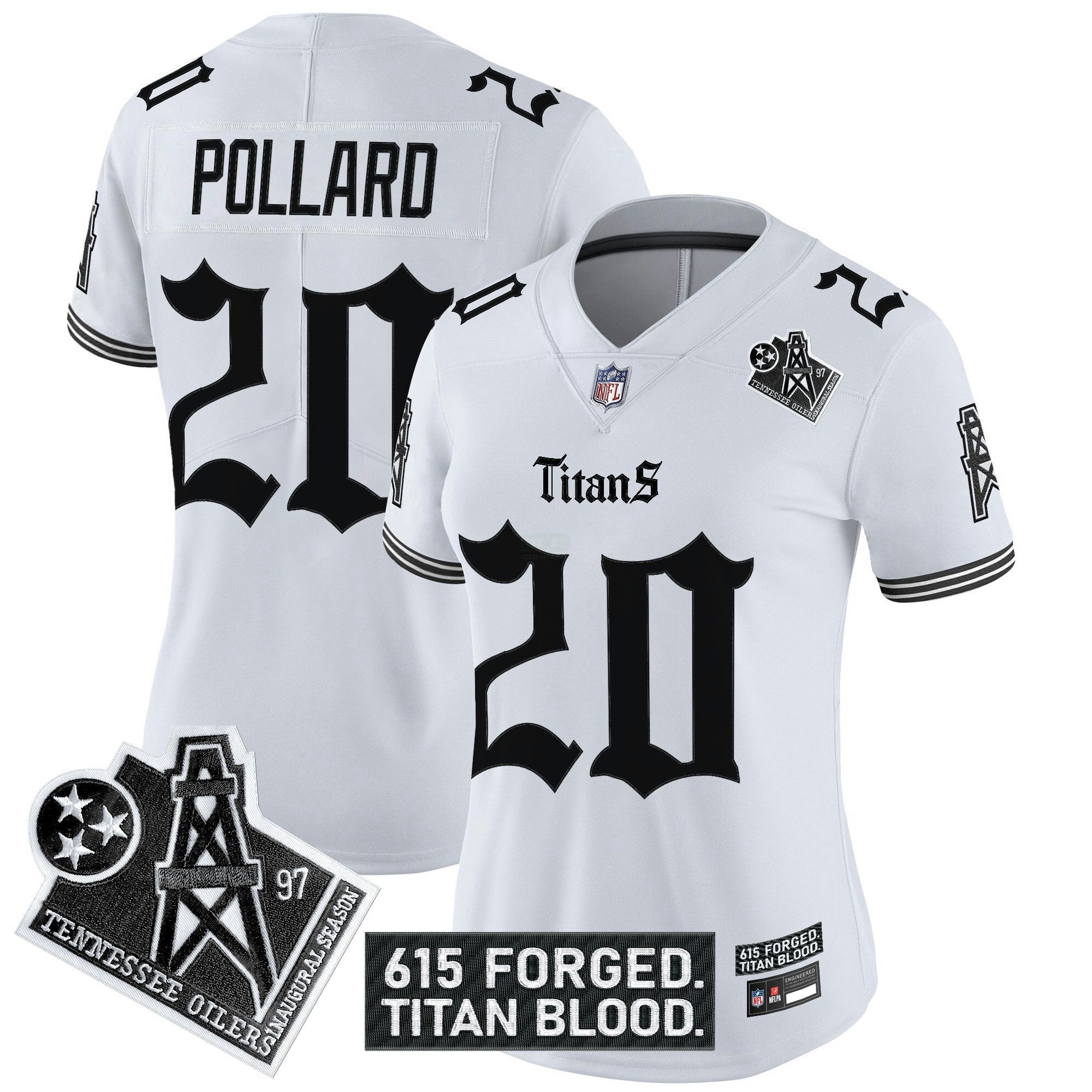 Camisa NFL Women’s Tennessee ‘Titan Gothic Shadows Drop’ Vapor Limited Jersey