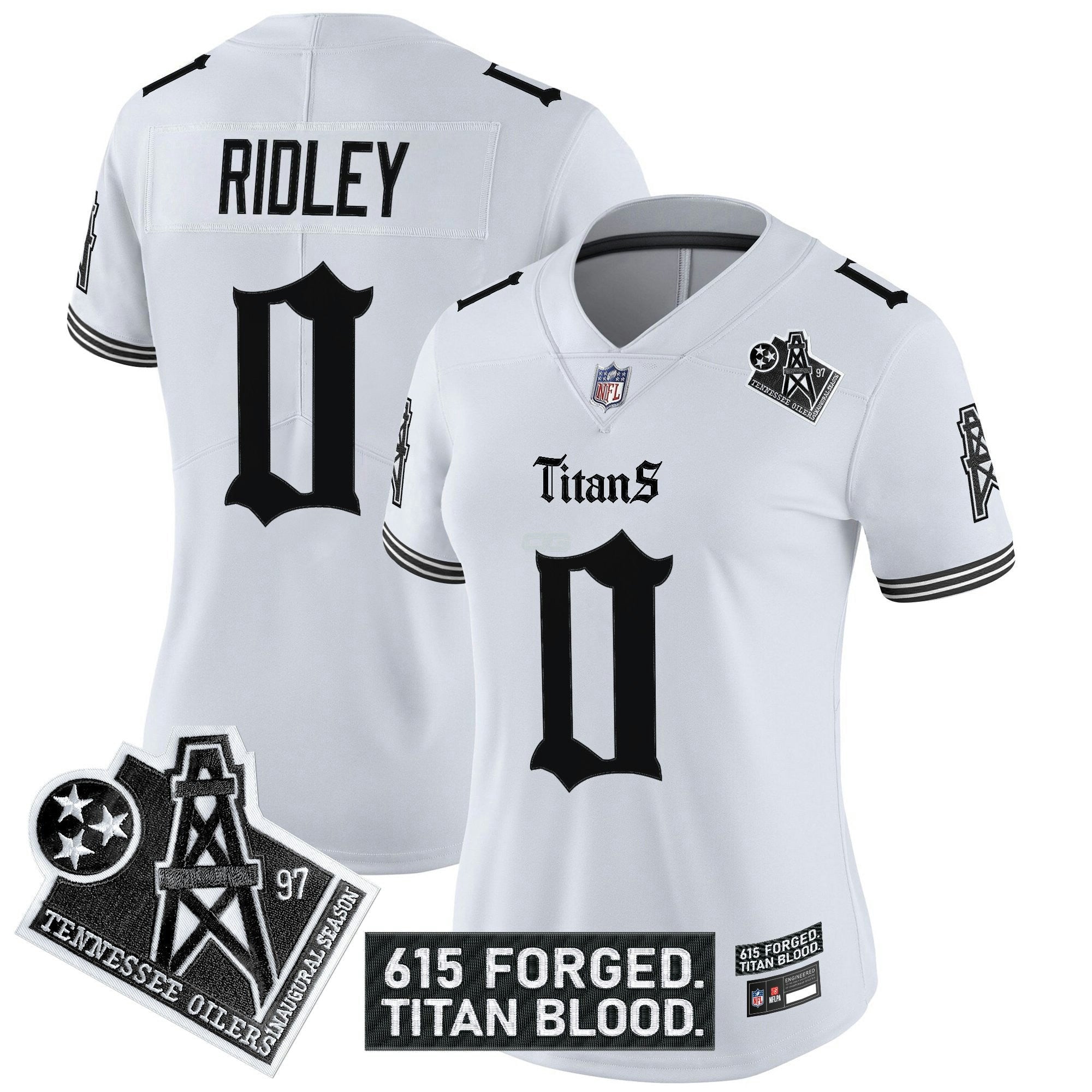 Camisa NFL Women’s Tennessee ‘Titan Gothic Shadows Drop’ Vapor Limited Jersey
