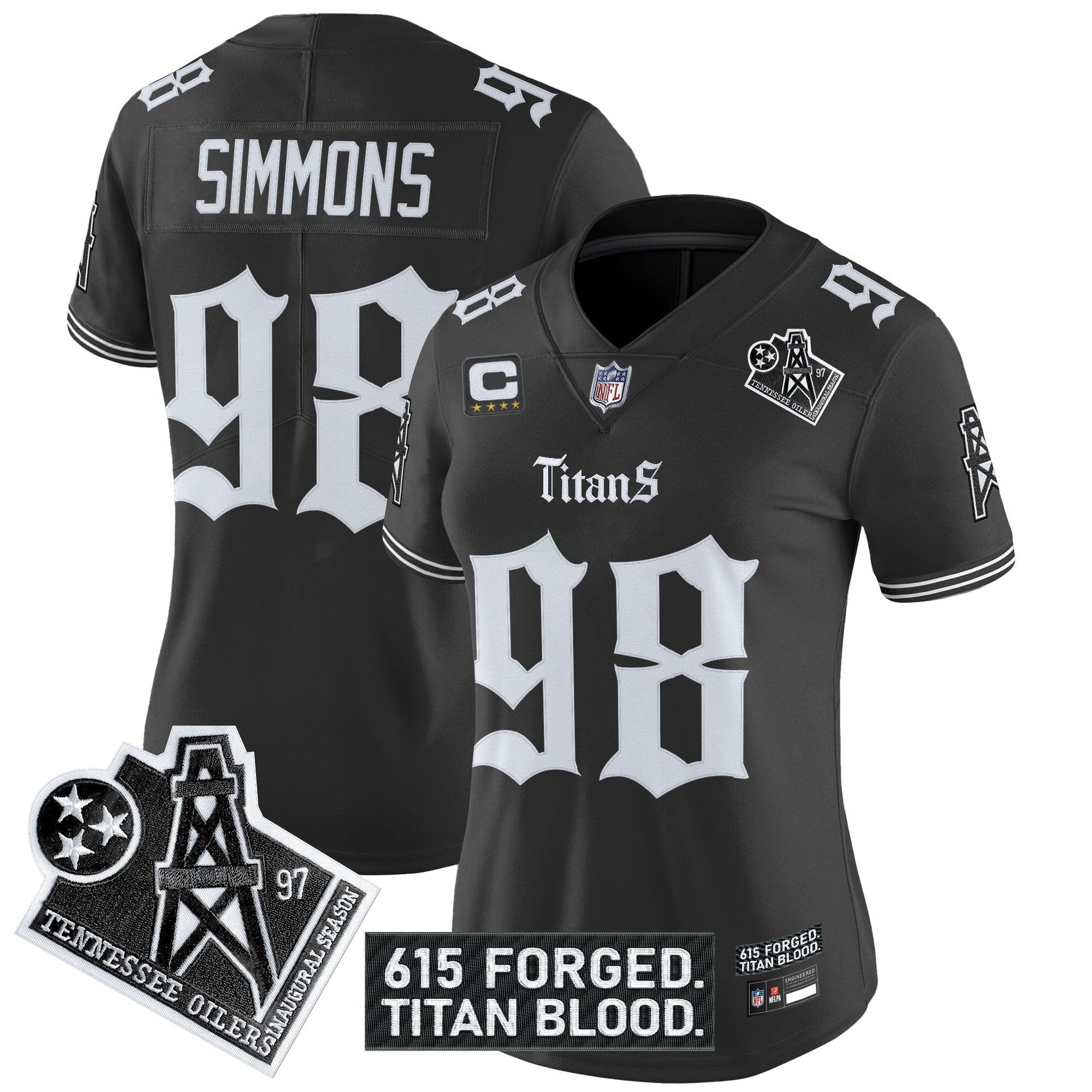 Camisa NFL Women’s Tennessee ‘Titan Gothic Shadows Drop’ Vapor Limited Jersey