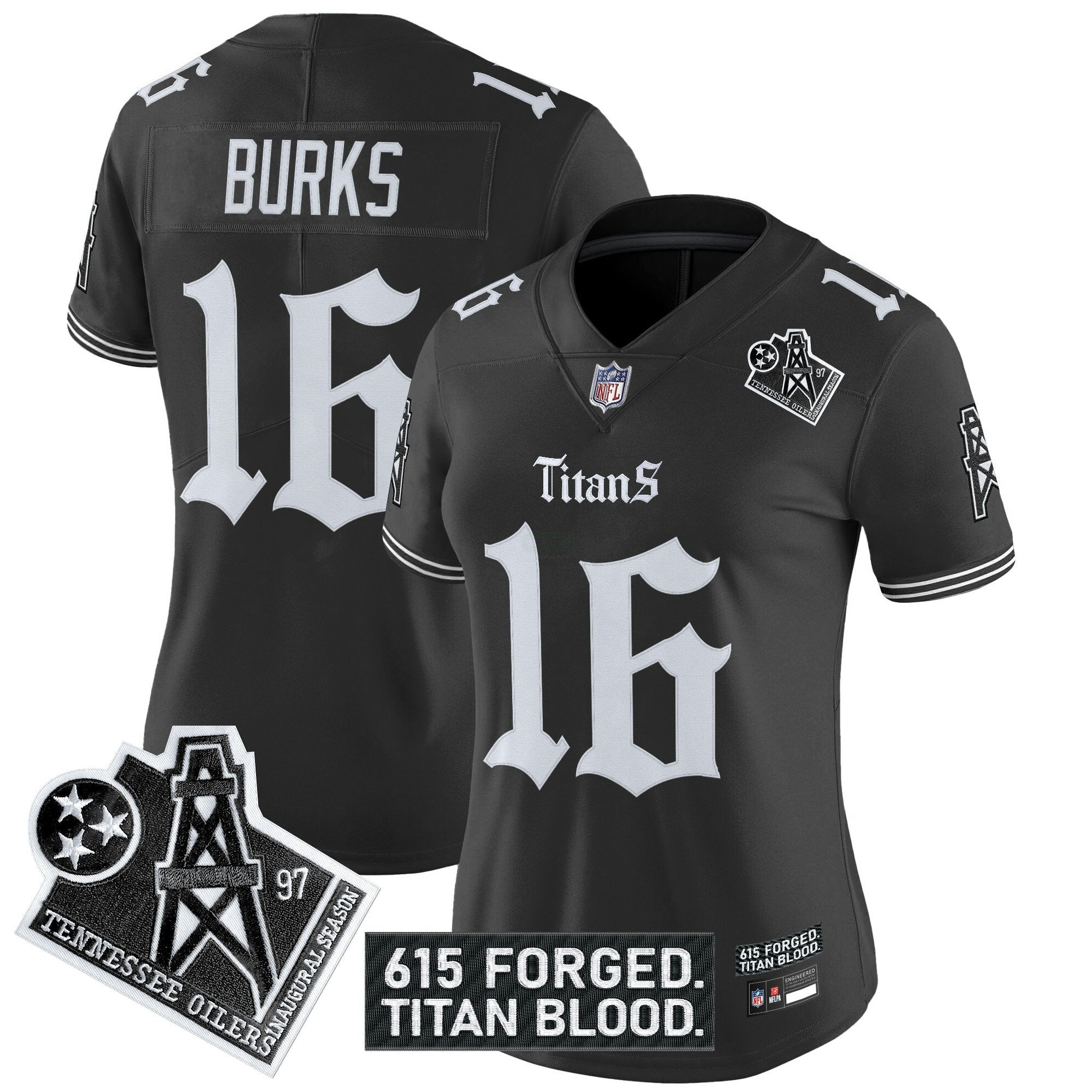 Camisa NFL Women’s Tennessee ‘Titan Gothic Shadows Drop’ Vapor Limited Jersey