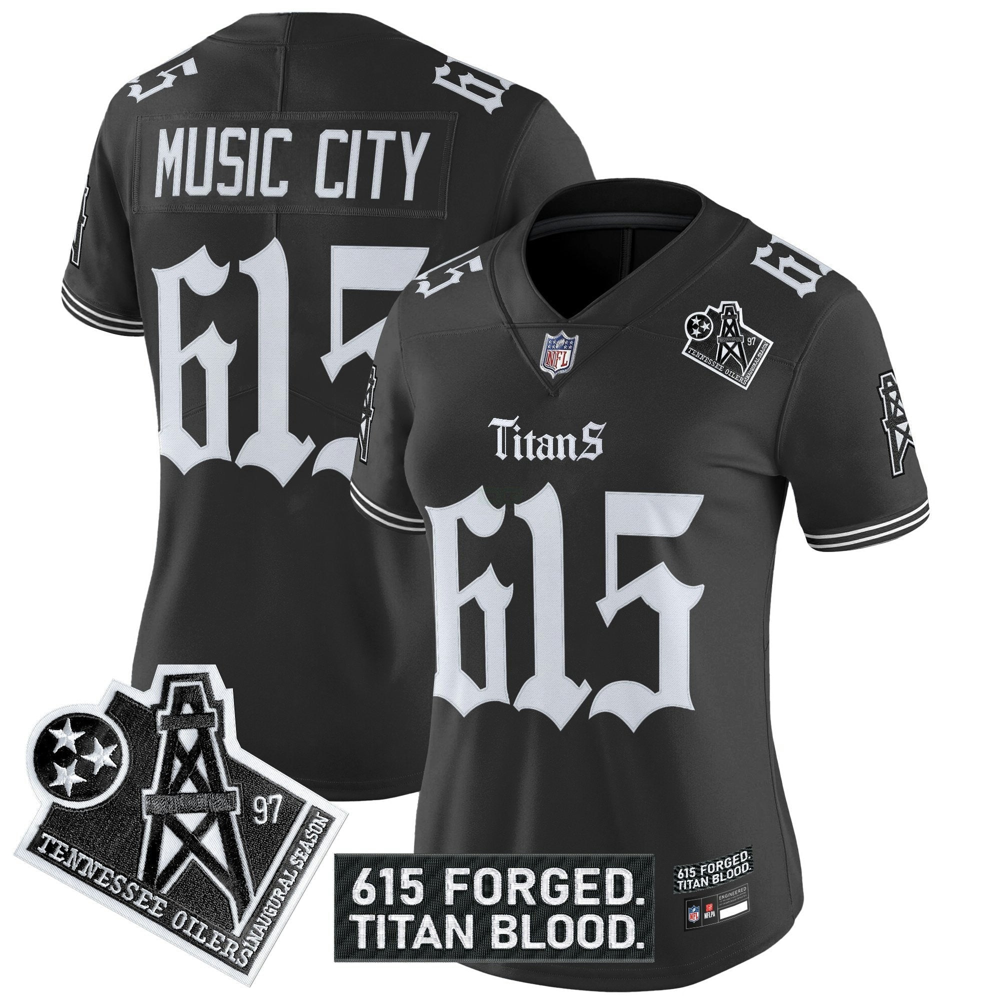 Camisa NFL Women’s Tennessee ‘Titan Gothic Shadows Drop’ Vapor Limited Jersey