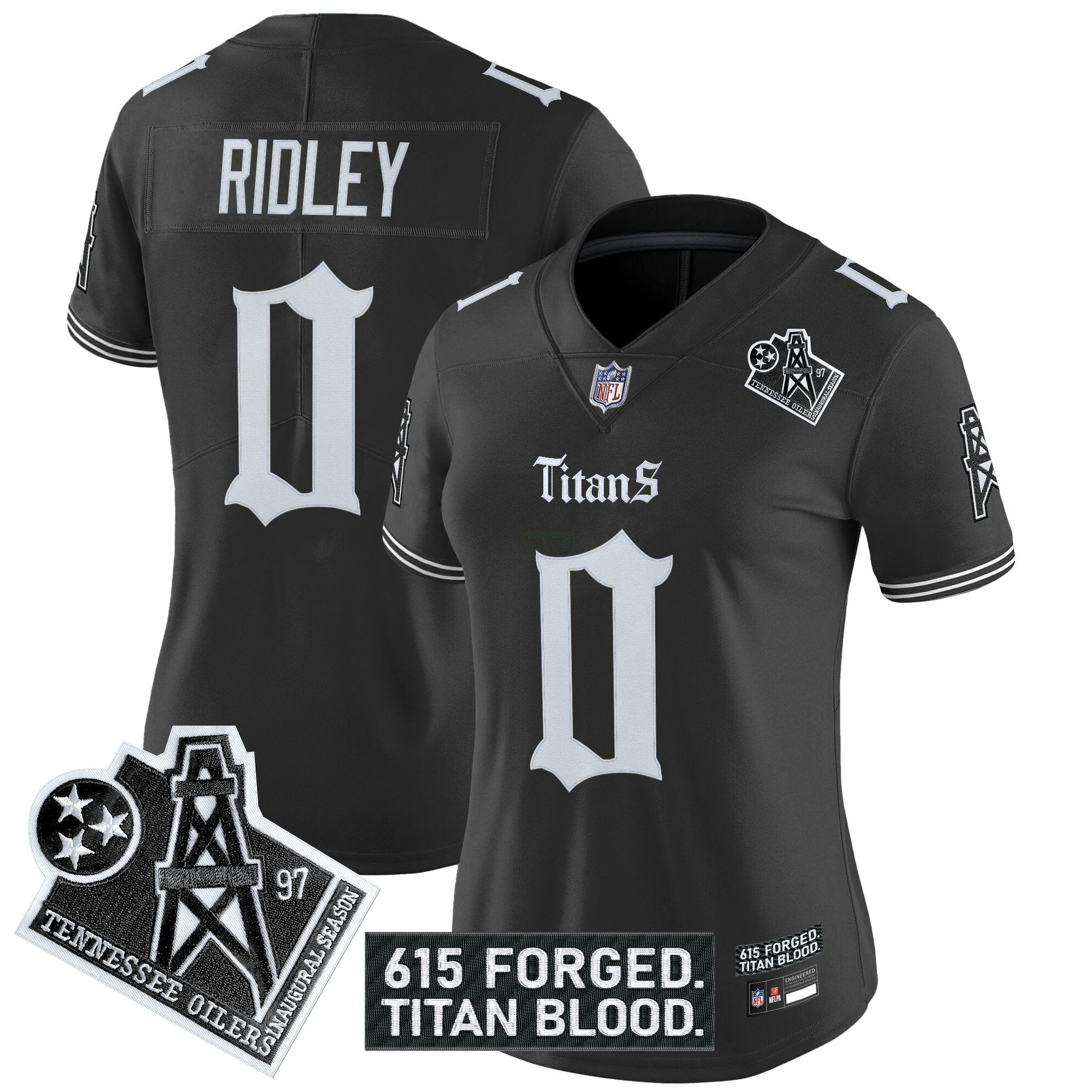 Camisa NFL Women’s Tennessee ‘Titan Gothic Shadows Drop’ Vapor Limited Jersey