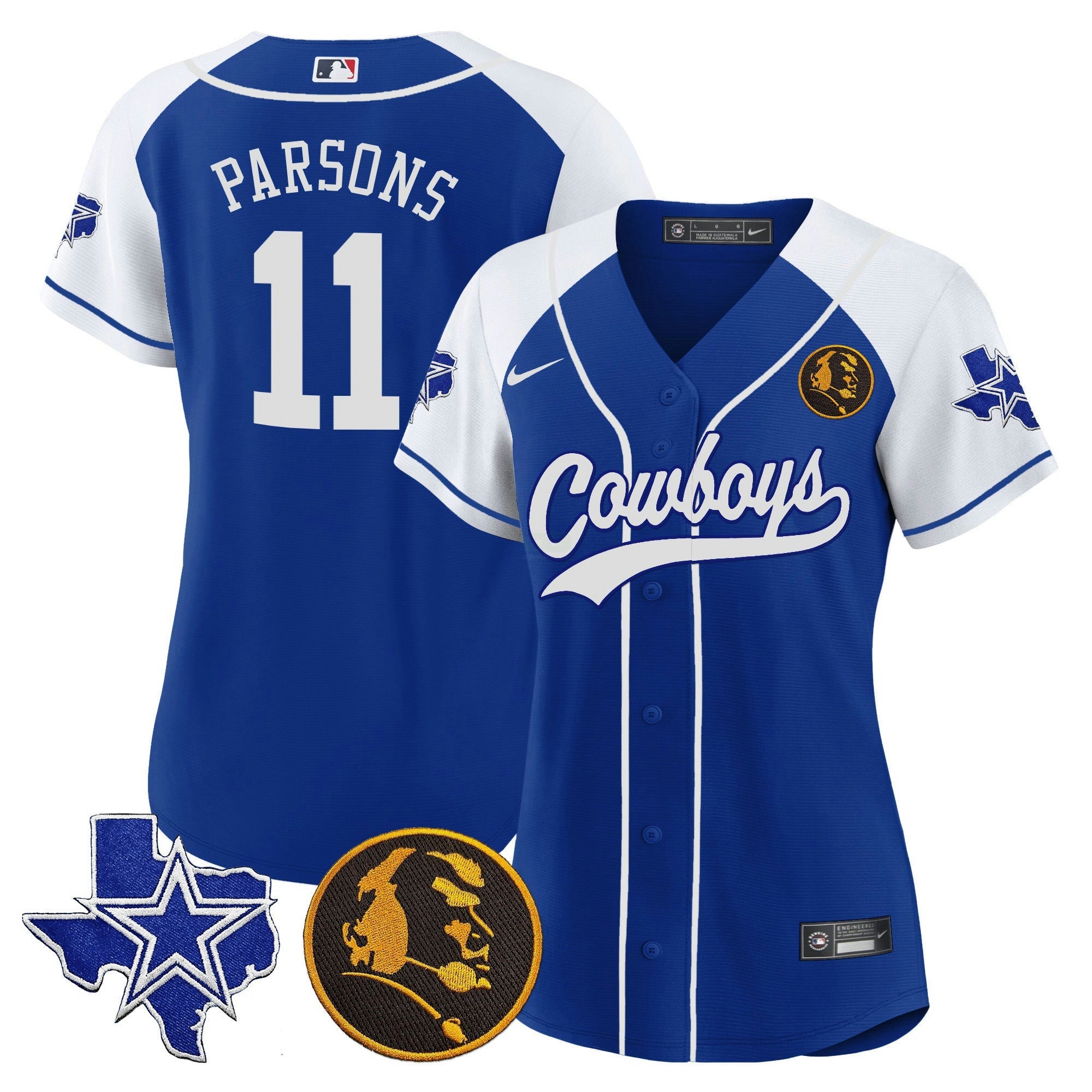 Camisa NFL Women’s Texas & John Madden Patch Jersey