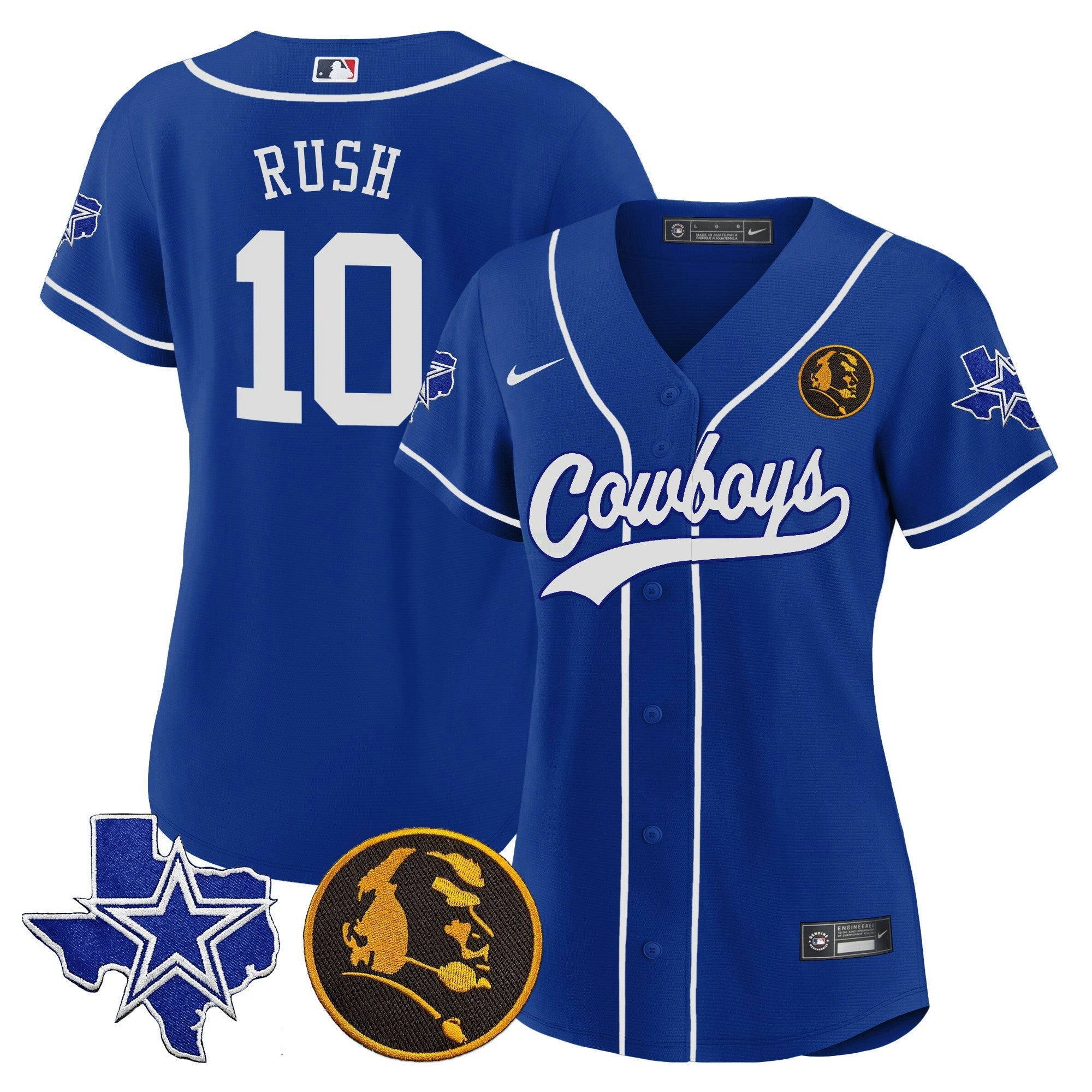 Camisa NFL Women’s Texas & John Madden Patch Jersey