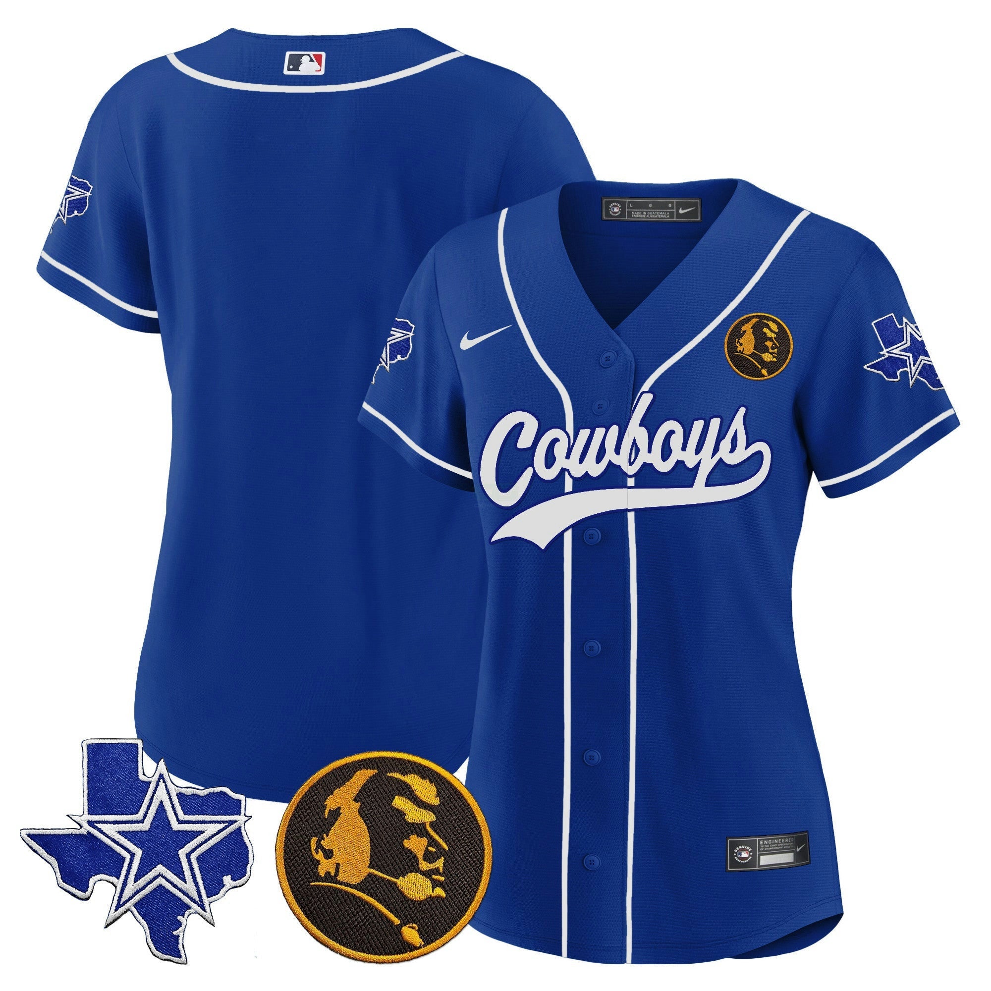 Camisa NFL Women’s Texas & John Madden Patch Jersey