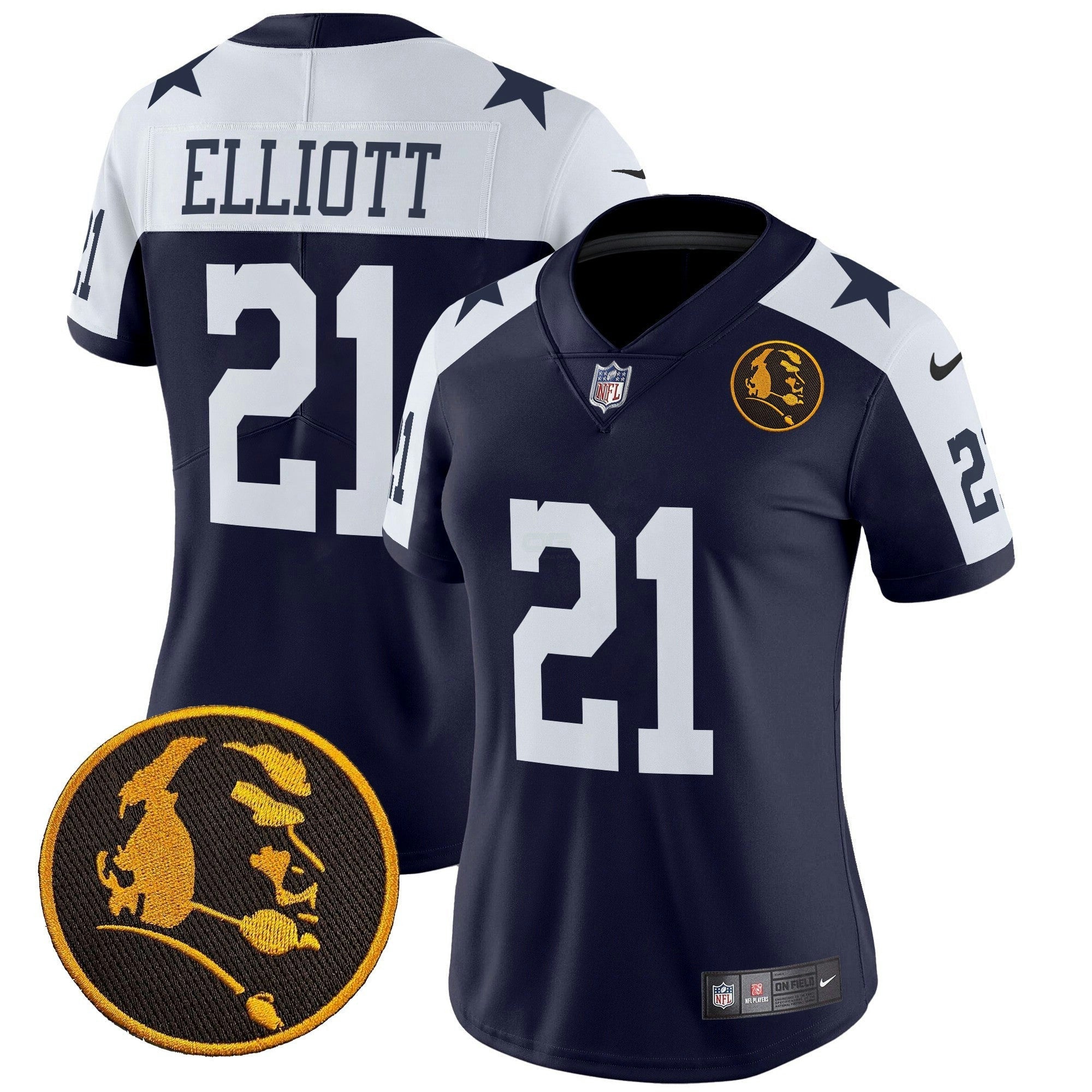Camisa NFL Women’s Texas & John Madden Patch Vapor Limited Jersey V2