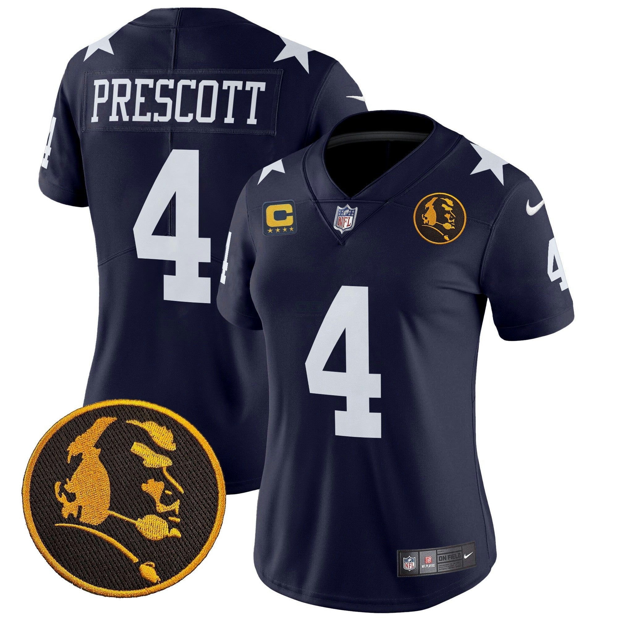 Camisa NFL Women’s Texas & John Madden Patch Vapor Limited Jersey V2