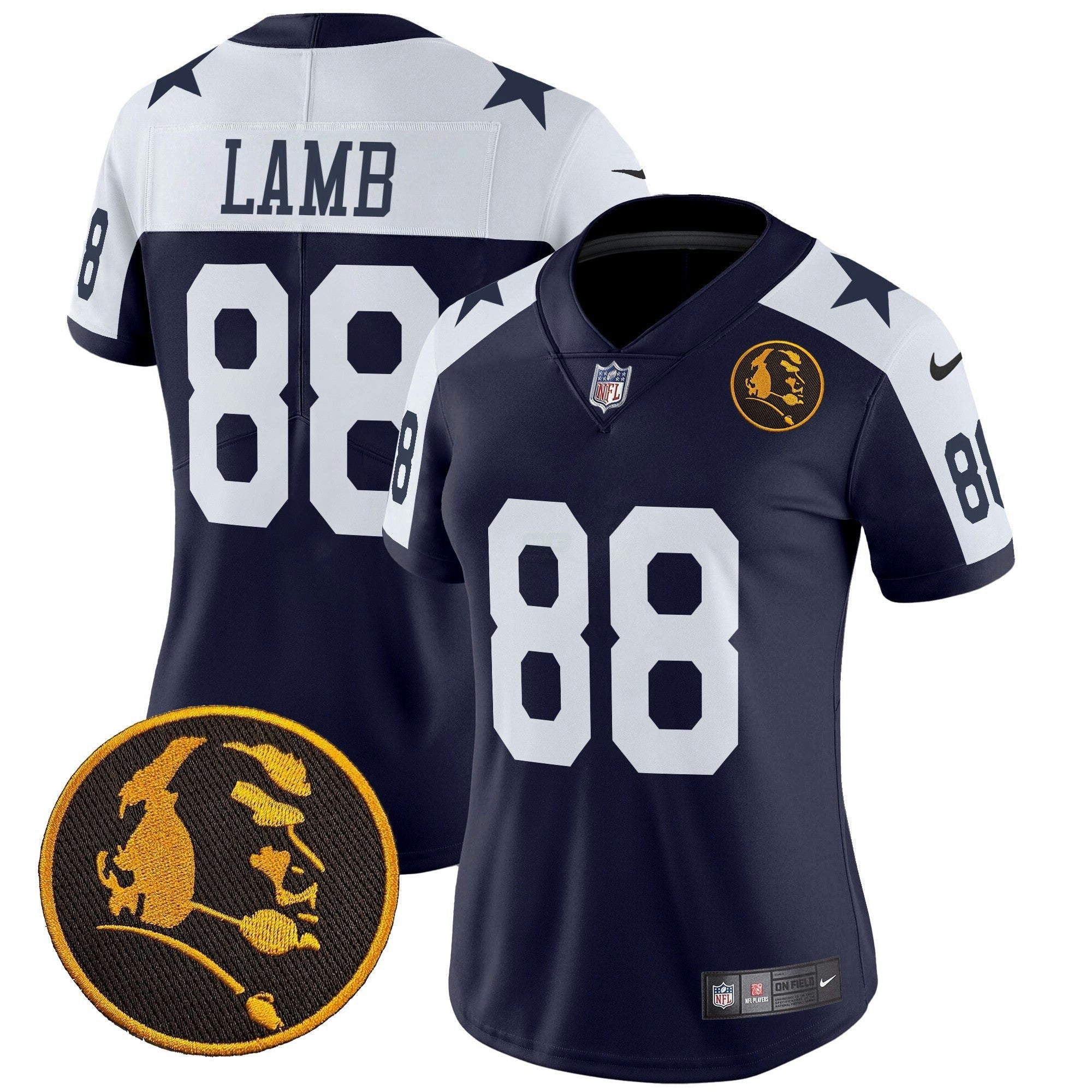 Camisa NFL Women’s Texas & John Madden Patch Vapor Limited Jersey V2