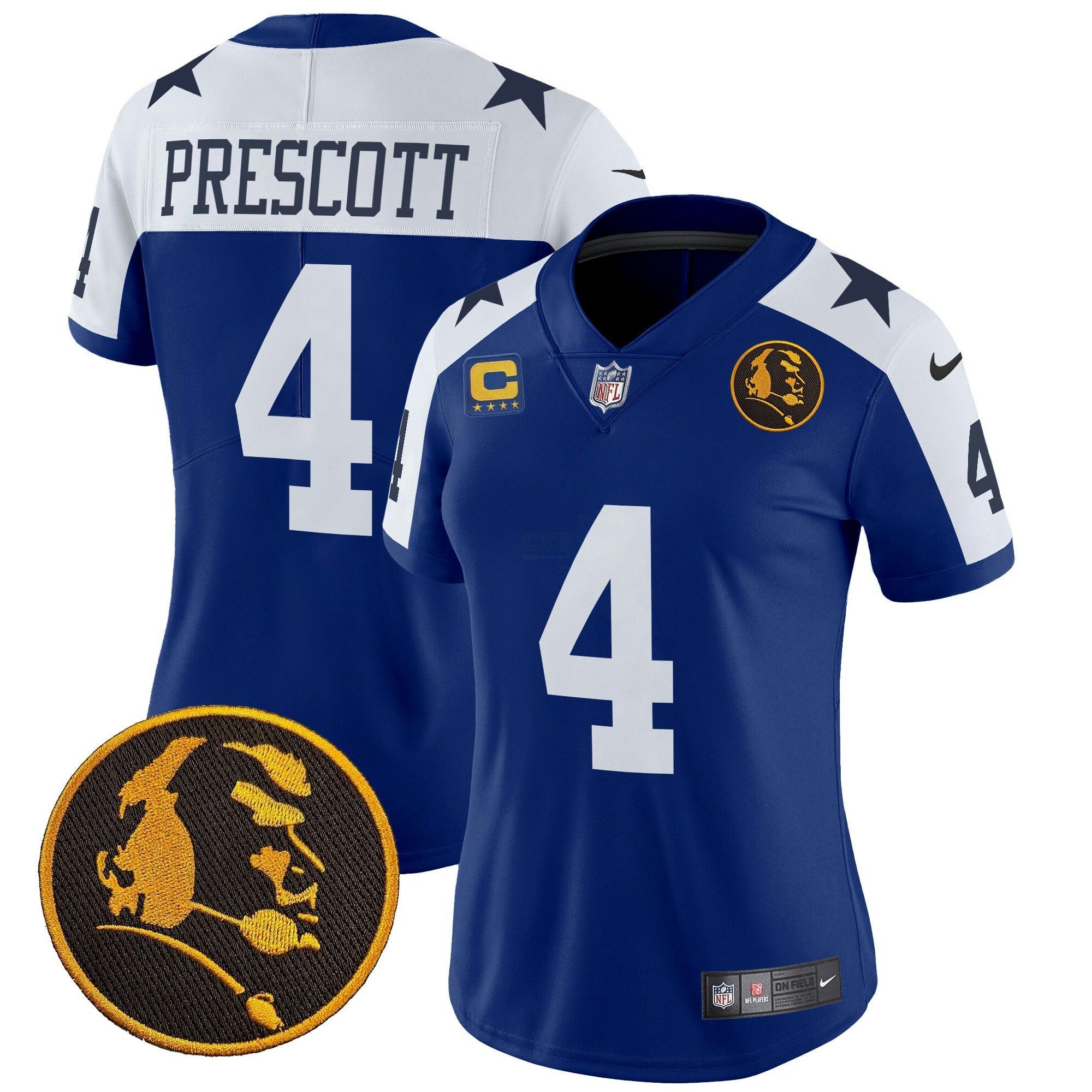 Camisa NFL Women’s Texas & John Madden Patch Vapor Limited Jersey V2
