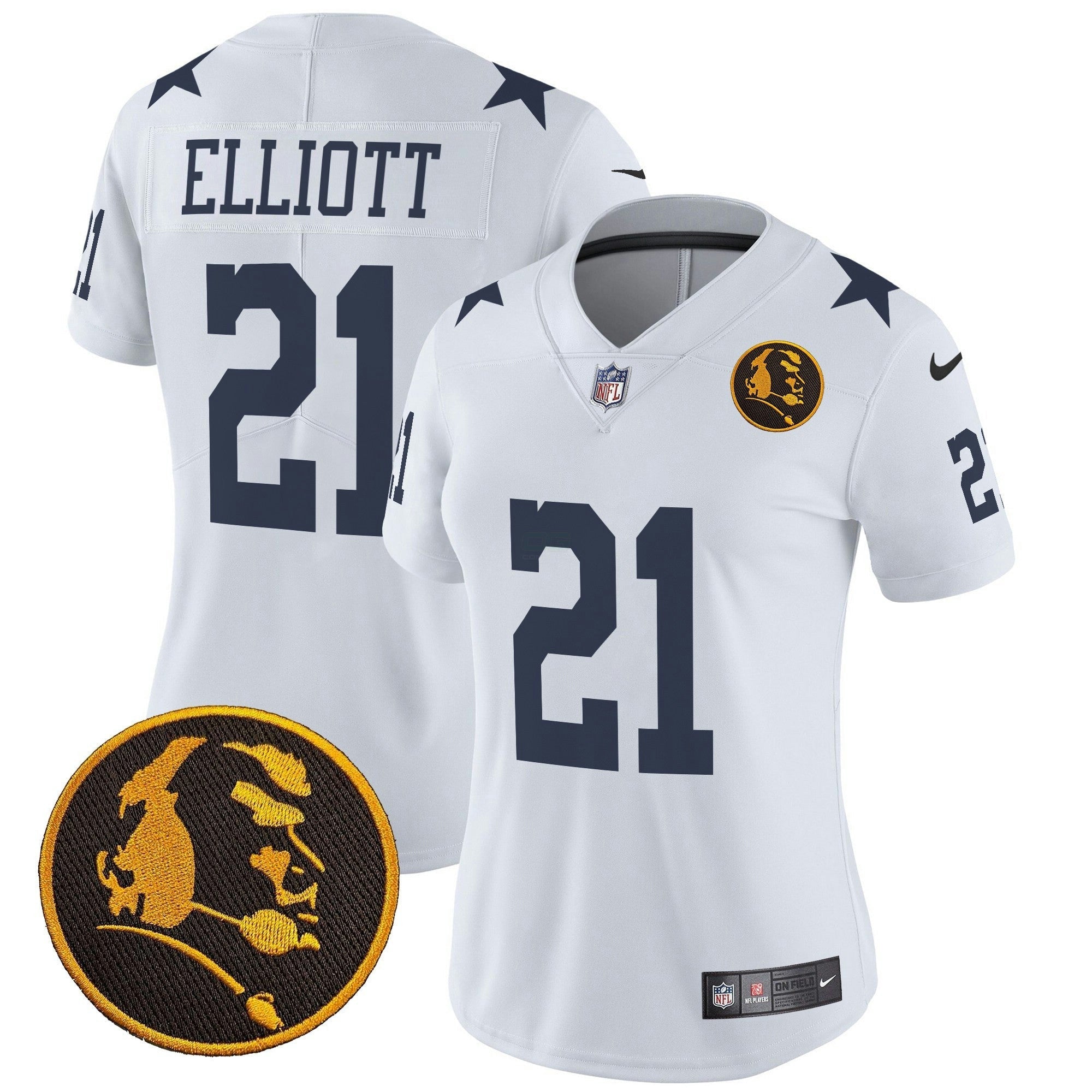 Camisa NFL Women’s Texas & John Madden Patch Vapor Limited Jersey V2