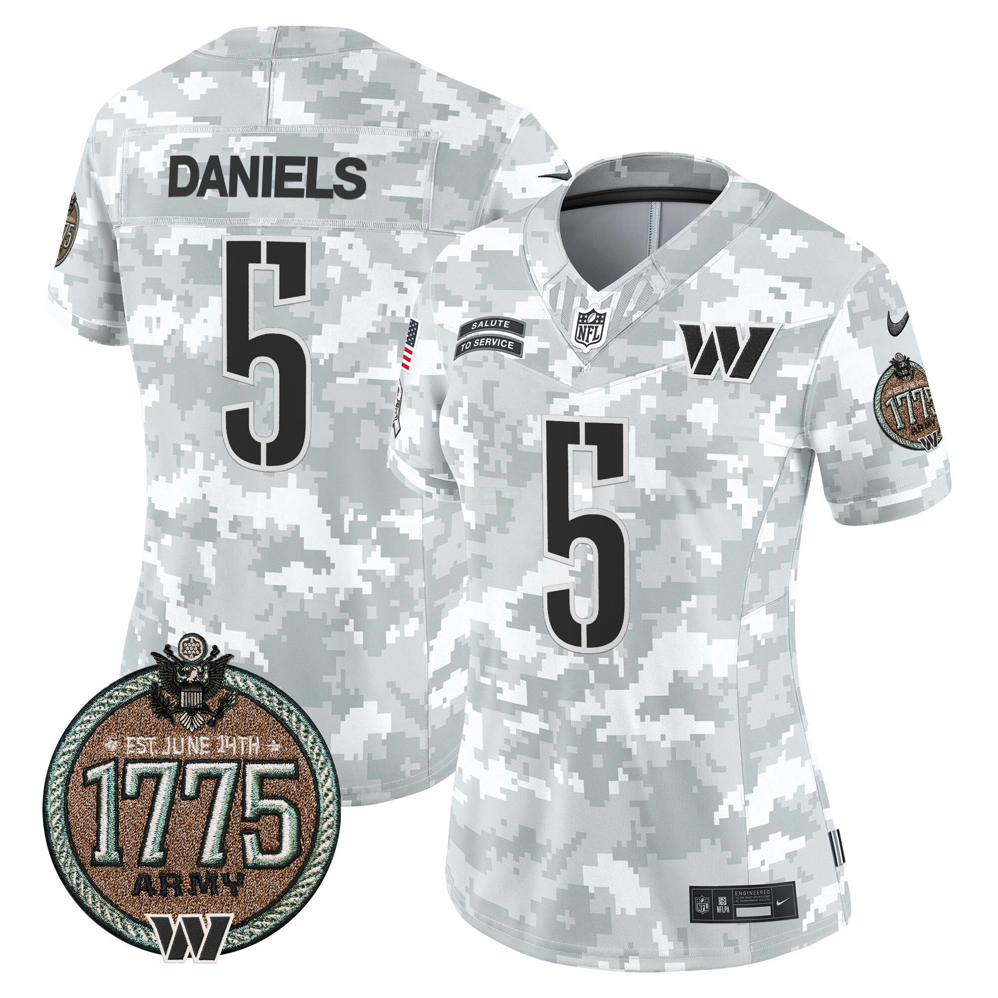 Camisa NFL Women’s Washington 2024 Salute to Service Establishment Year Patch Vapor Limited Jersey